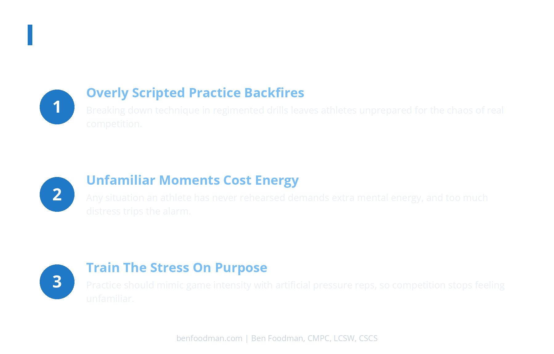 an infographic describing 3 strategies for incorporating motor learning practices into sports mental training for athletes