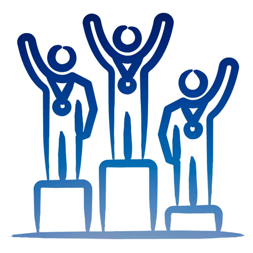 An abstract image of athletes celebrating because they used sport pyschology