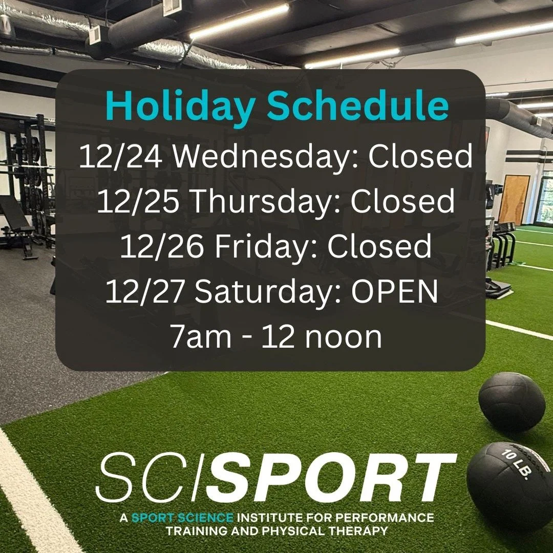 Happy Holidays! We will see you back in the gym on Saturday.