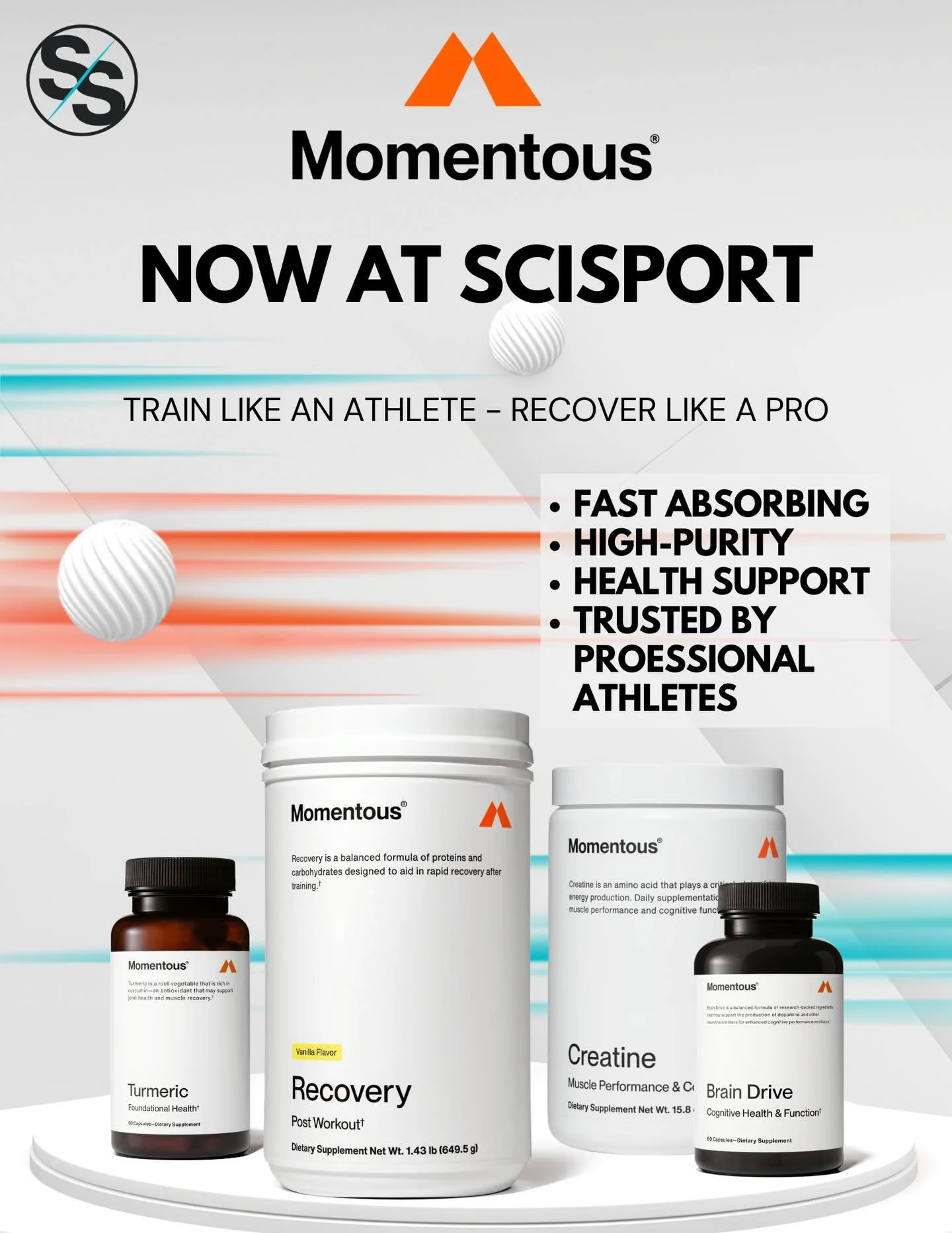 You already train like an athlete, time to recover like one too 💪 Now carrying Momentous!