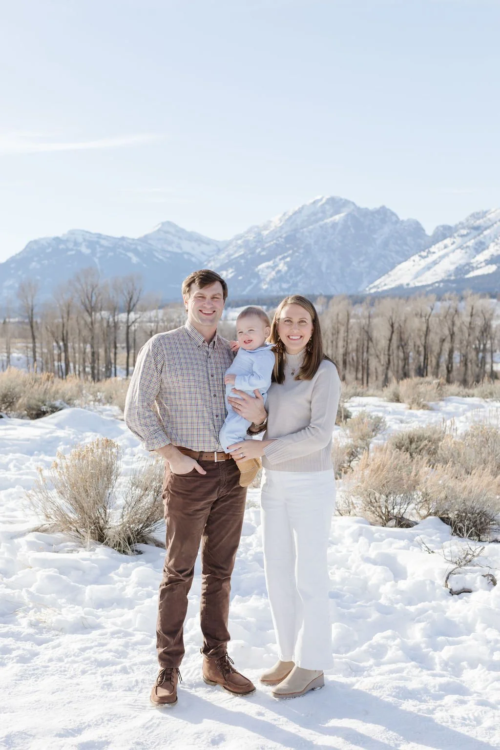 winter jackson hole family portrait