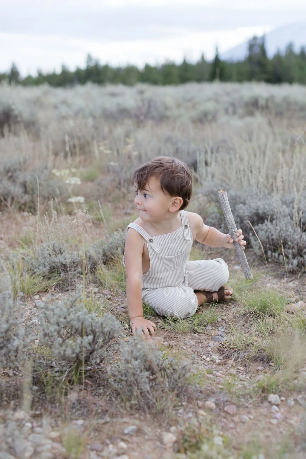  Young boy being photographed in Jackson Hole.  