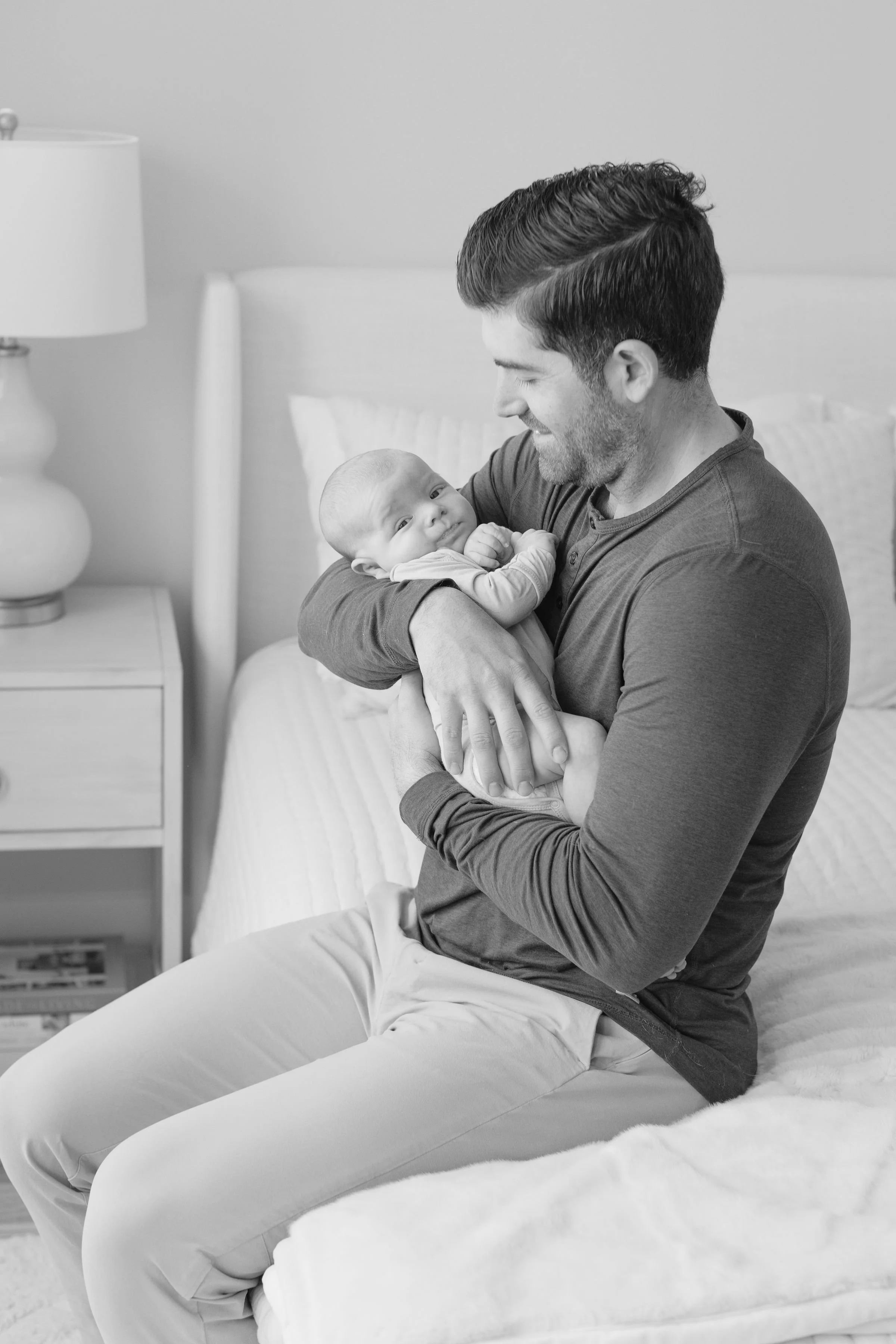  Dad holds newborn boy 