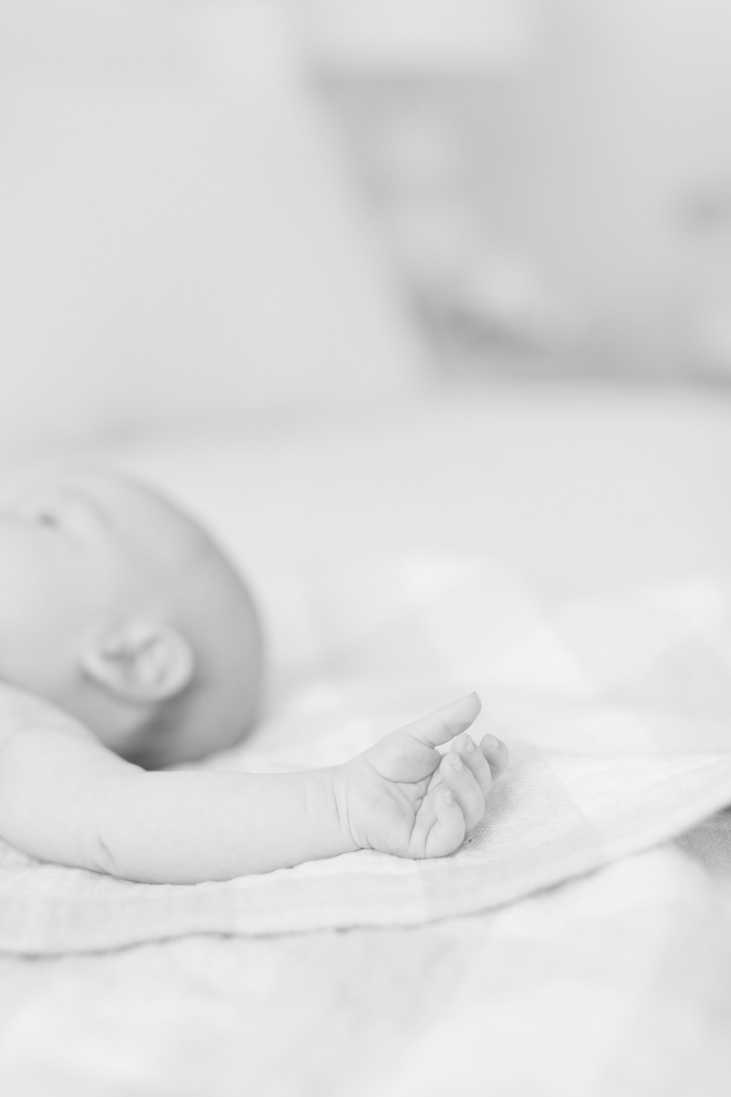  Newborn photographer in Jackson Hole captures tiny details of baby boy. 