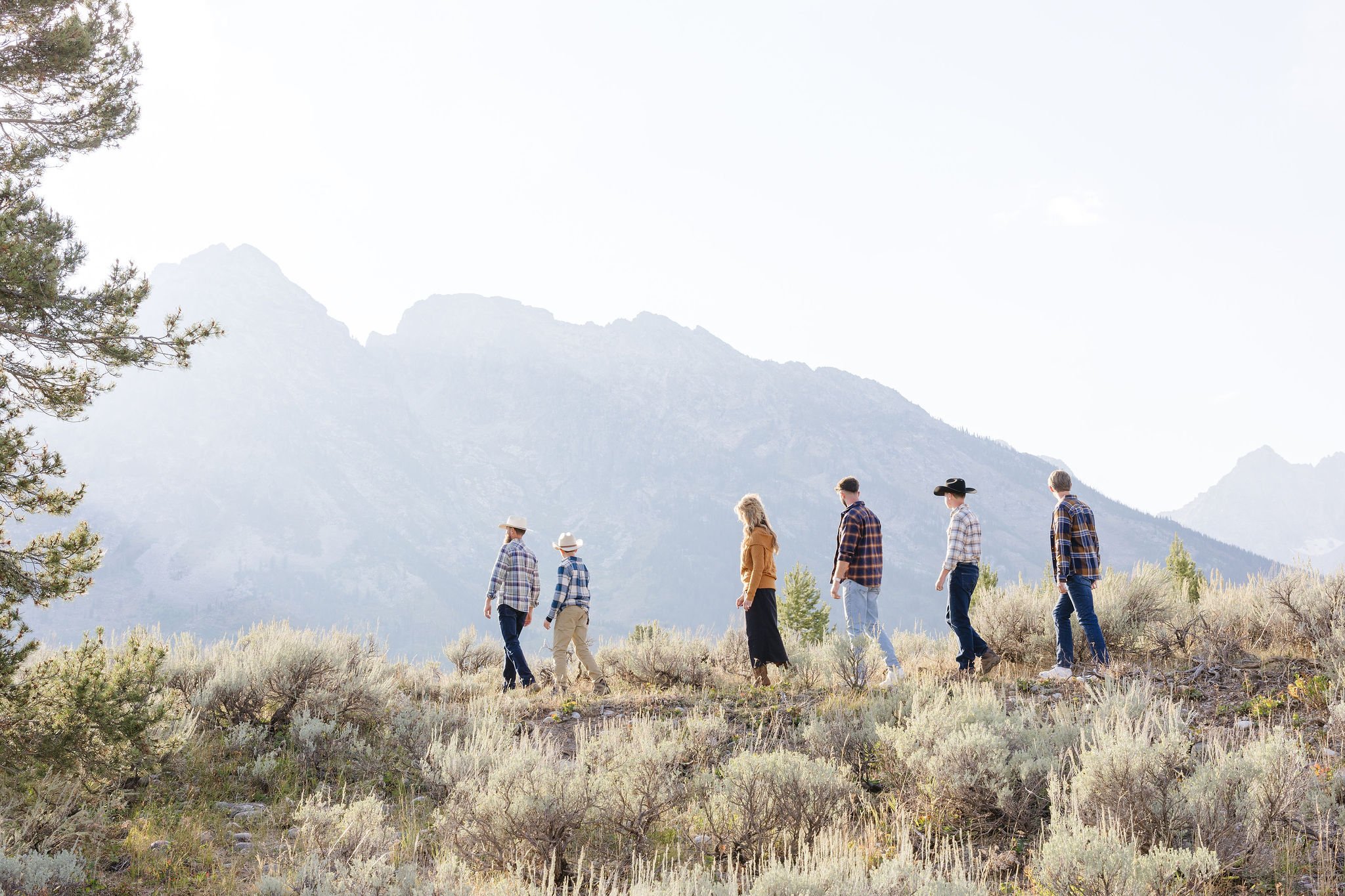 Family hiking together, one of the best things to do in Jackson Hole in the fall.