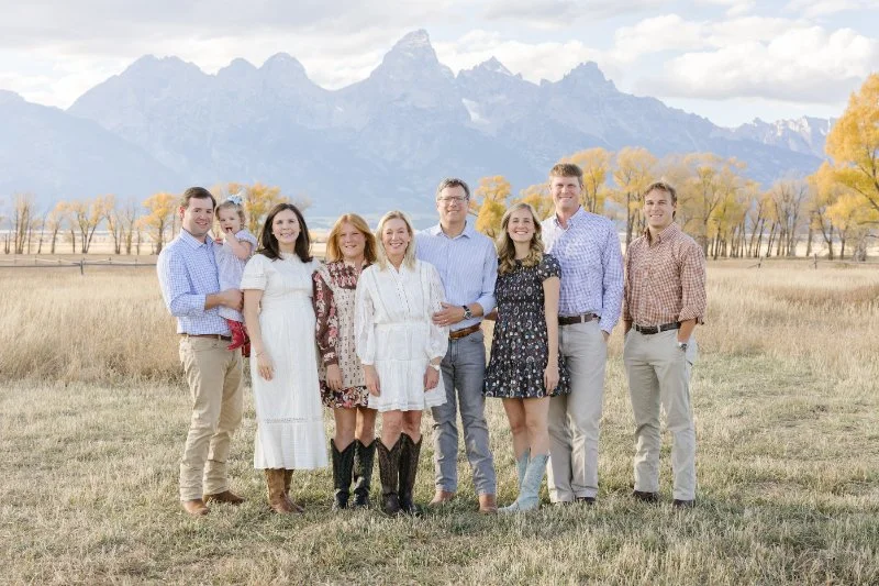Jackson Hole family activities taking a family portrait.