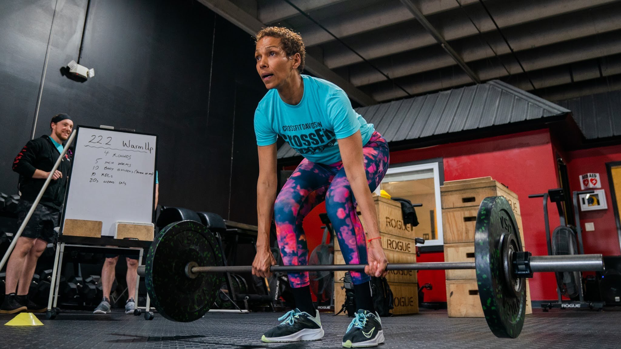 Woman performing deadlift