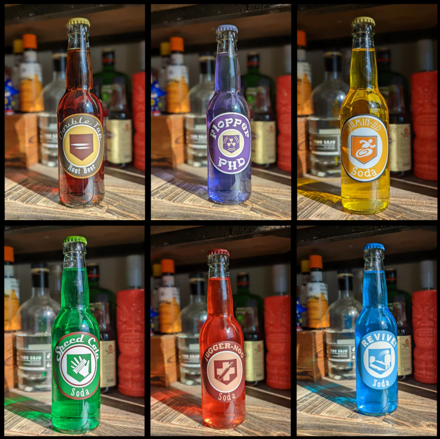 Perk-a-Cola Inspired Display Bottles from Call of Duty — SinCityBartender