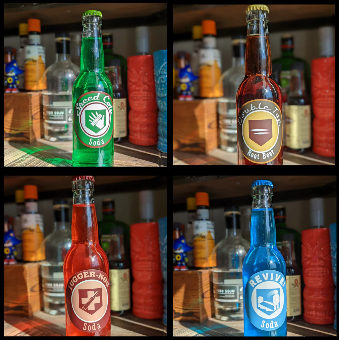 Perk-a-Cola Inspired Display Bottles from Call of Duty — SinCityBartender