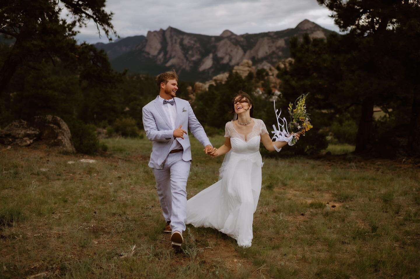 Have you ever seen a couple so excited to get married??? Throwback to this perfect, overcast Estes park day. These two have energy that radiates and fills everyone up around them. What a sincere honor to witness their head over heels, enthusiastic lo