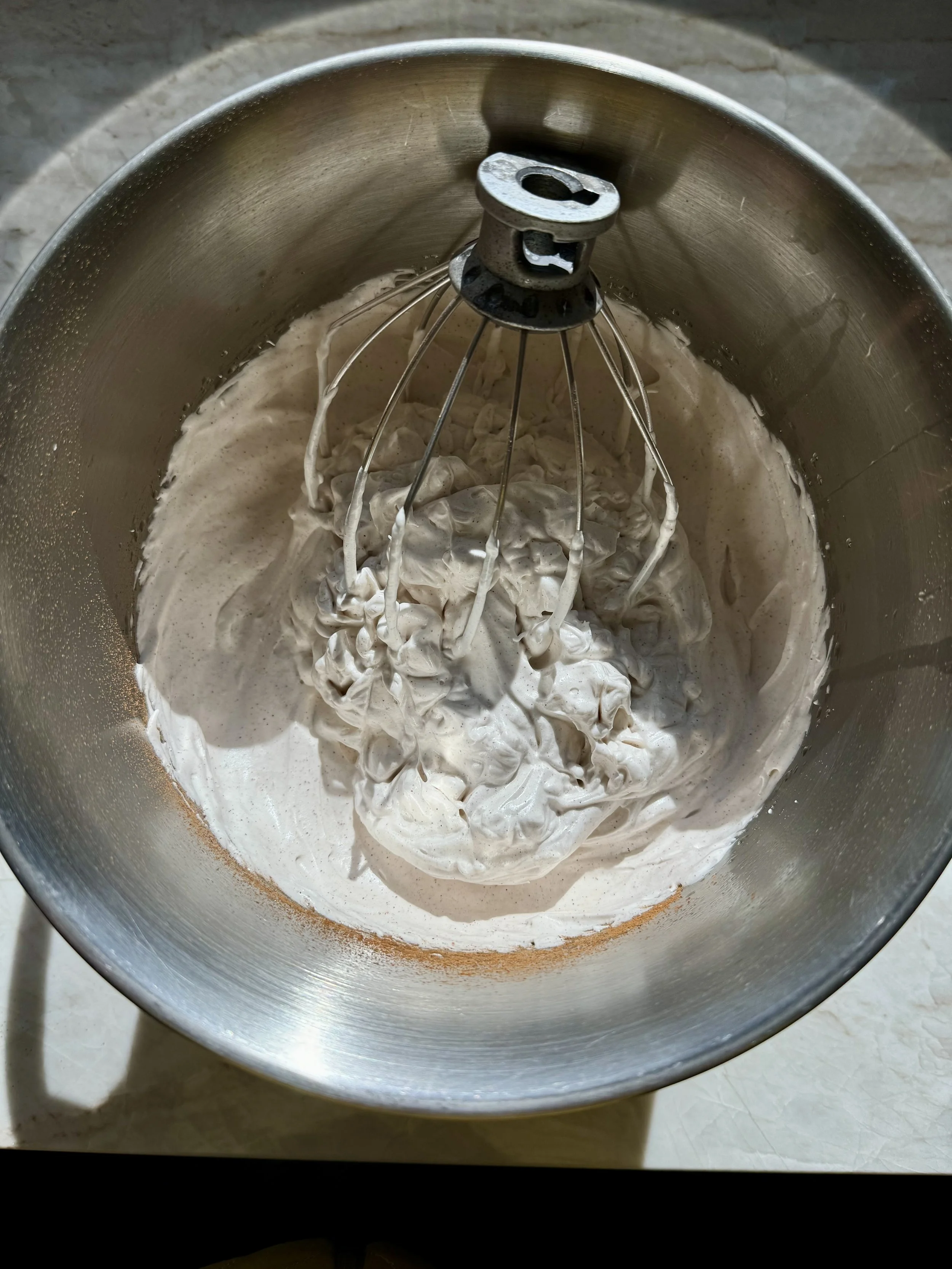 spiced cider meringue topping