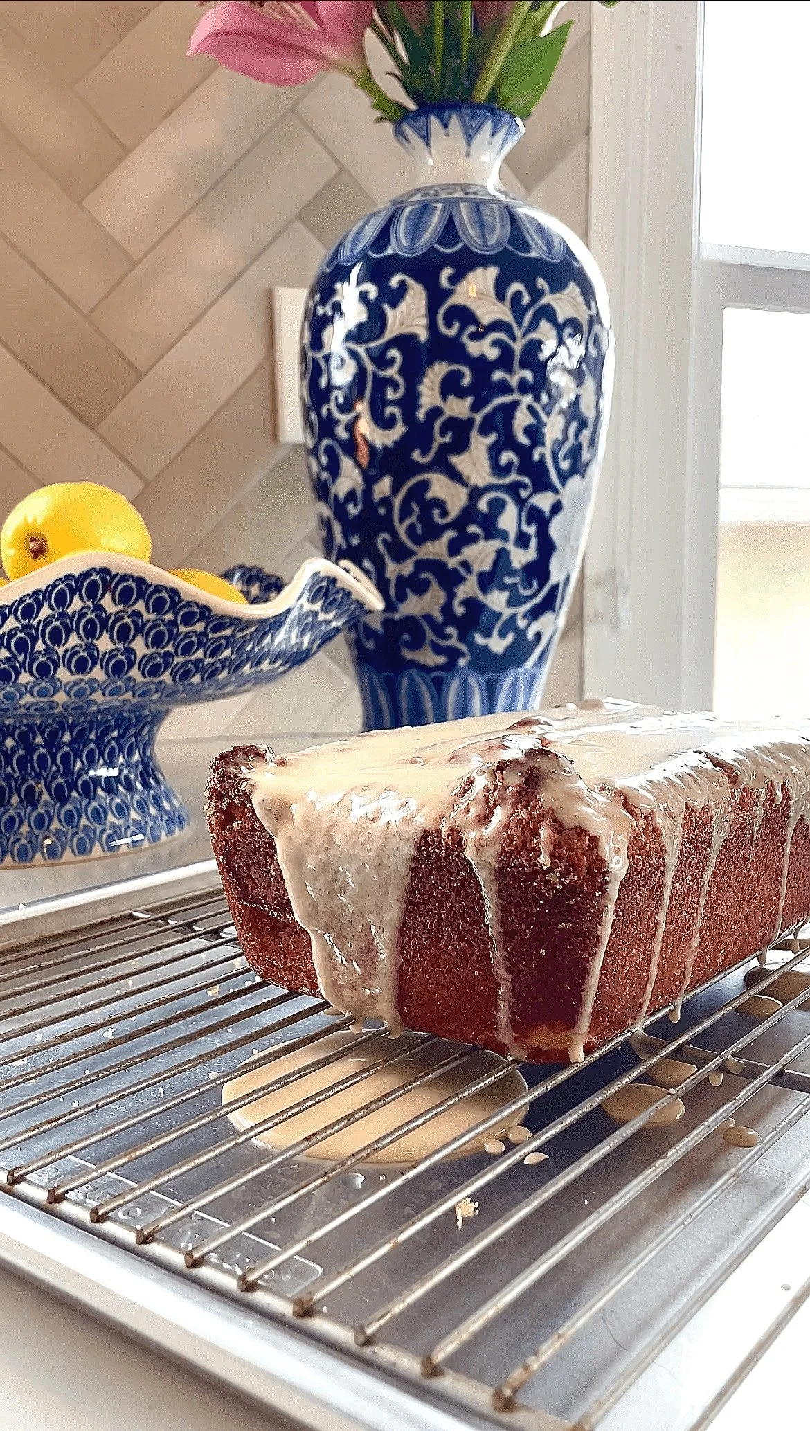 Coconut Crème Fraîche Pound Cake w/ Mango, Passionfruit, Guava Jam