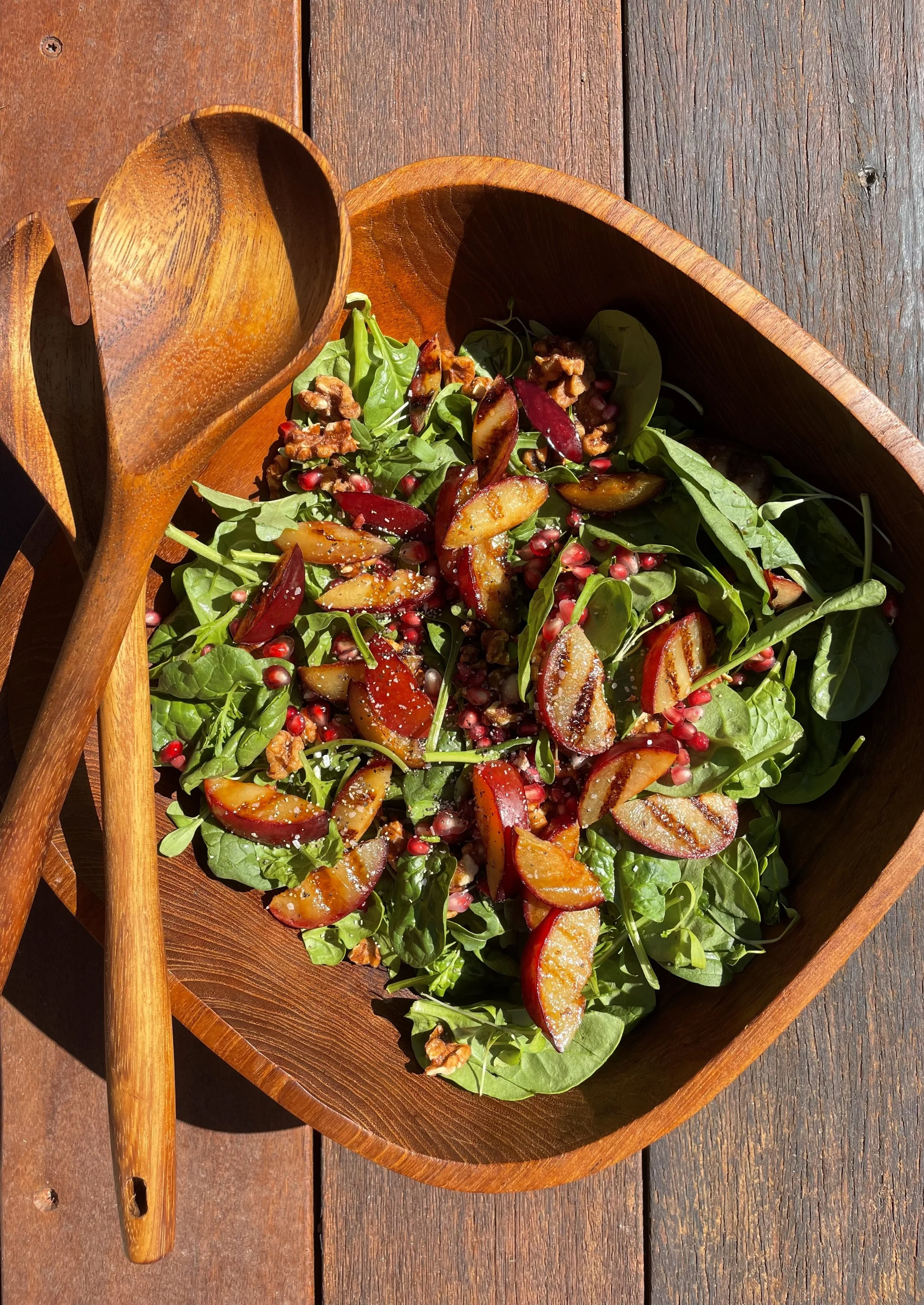 Grilled Plum Autumn Salad