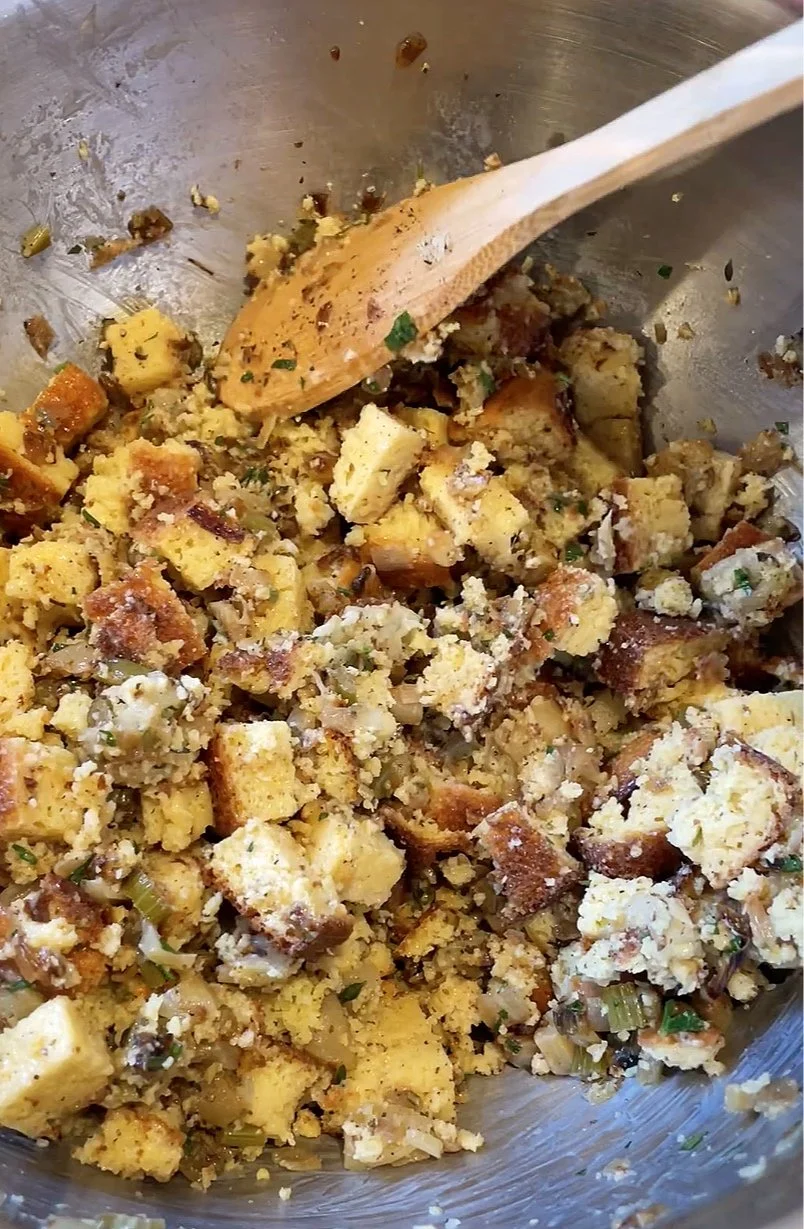 Cornbread Stuffing with Apples and Fennel