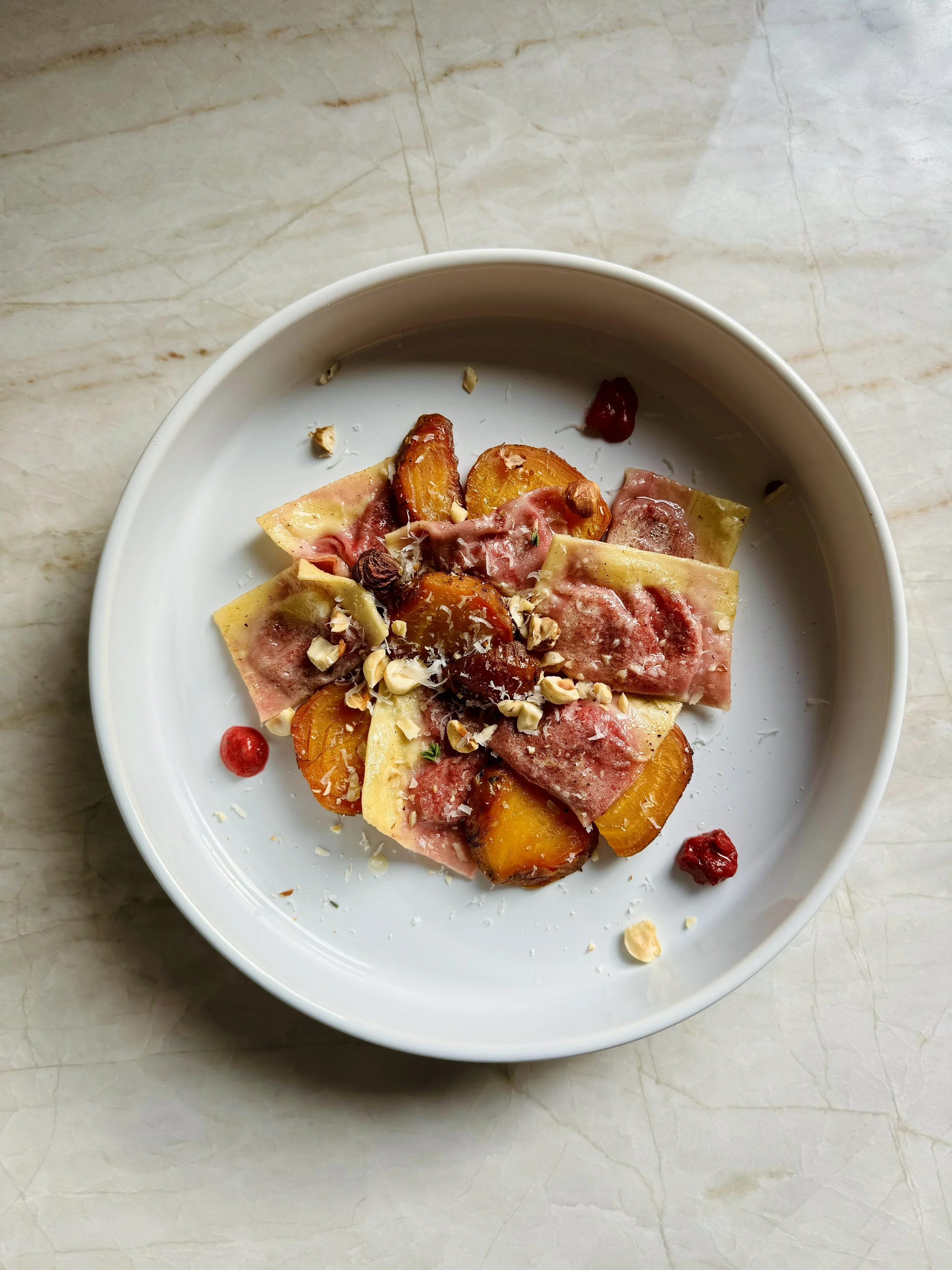Beetroot Goat Cheese Pasta