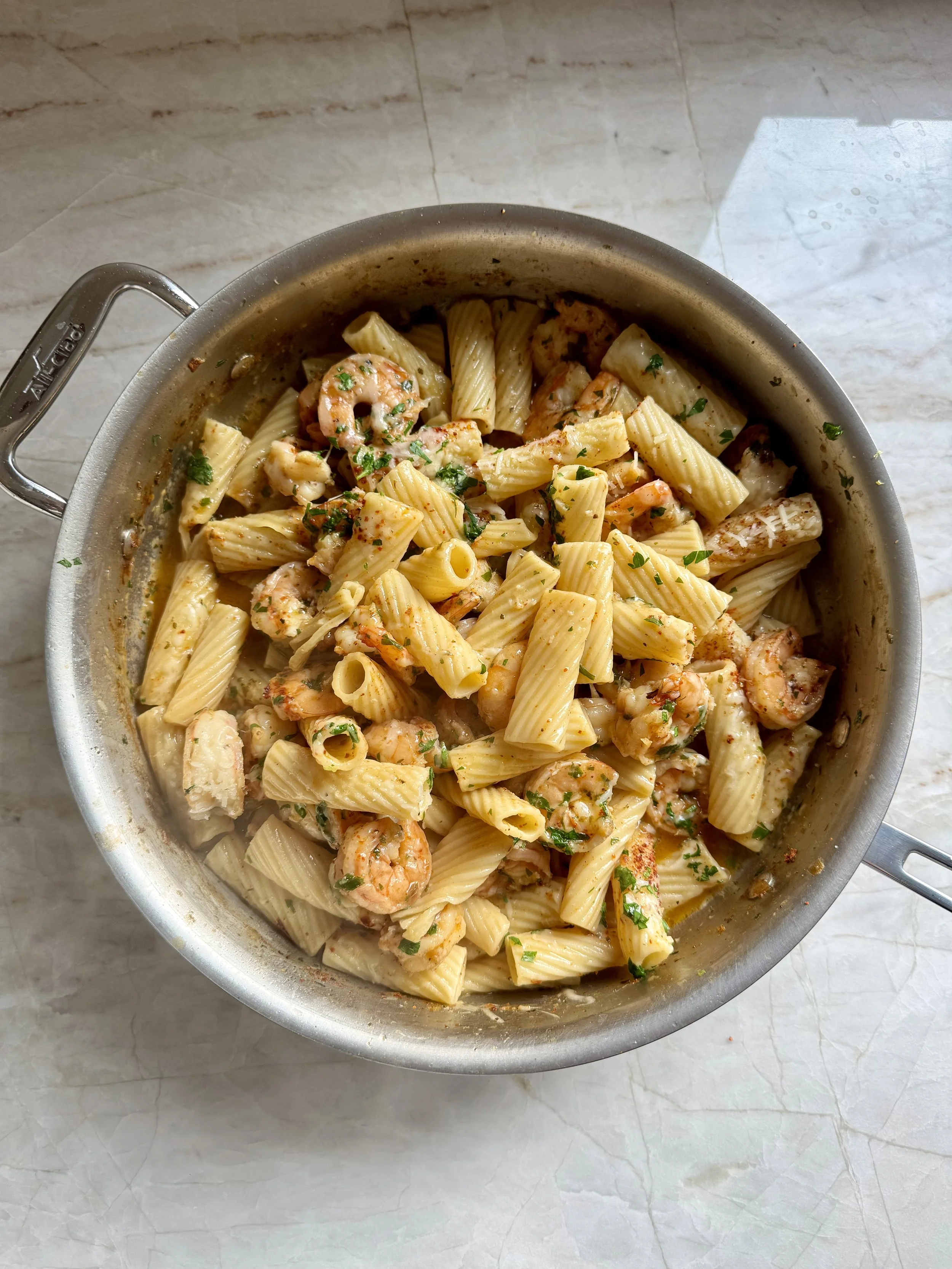 Lemon Parsley Shrimp Rigatoni