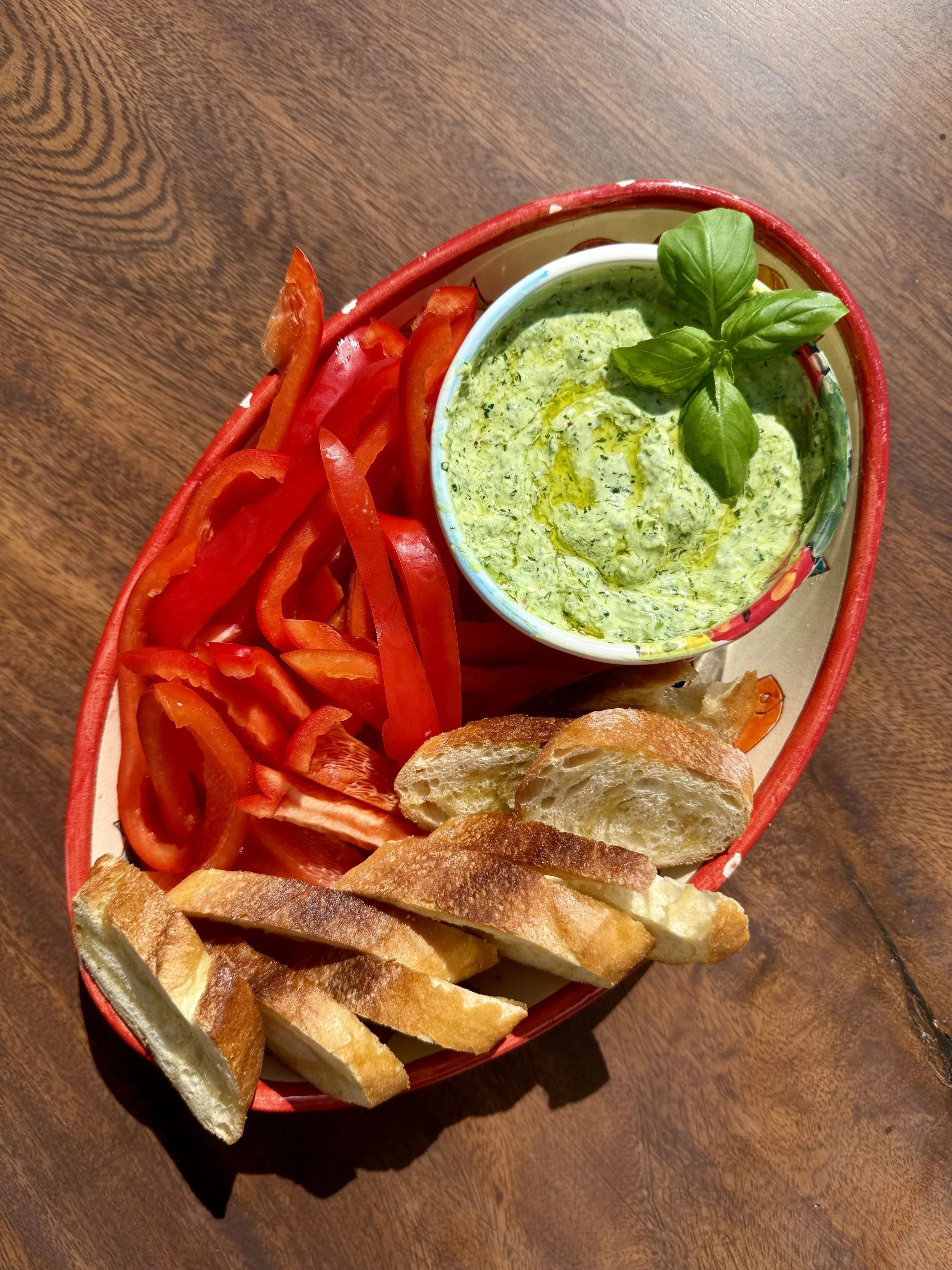 Green Goddess Whipped Feta Dip