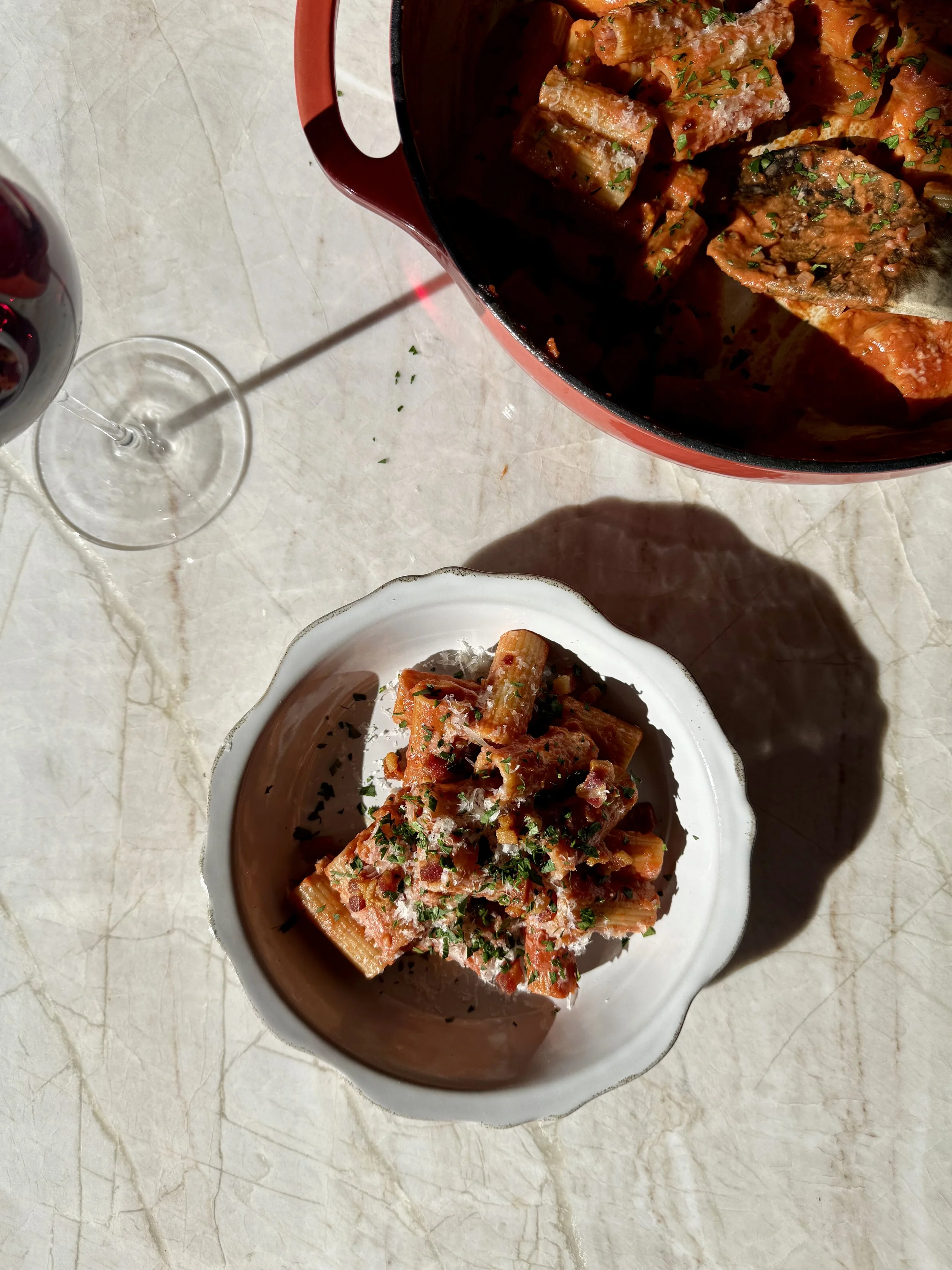 Jo’s Spicy Tomato Mascarpone Pasta