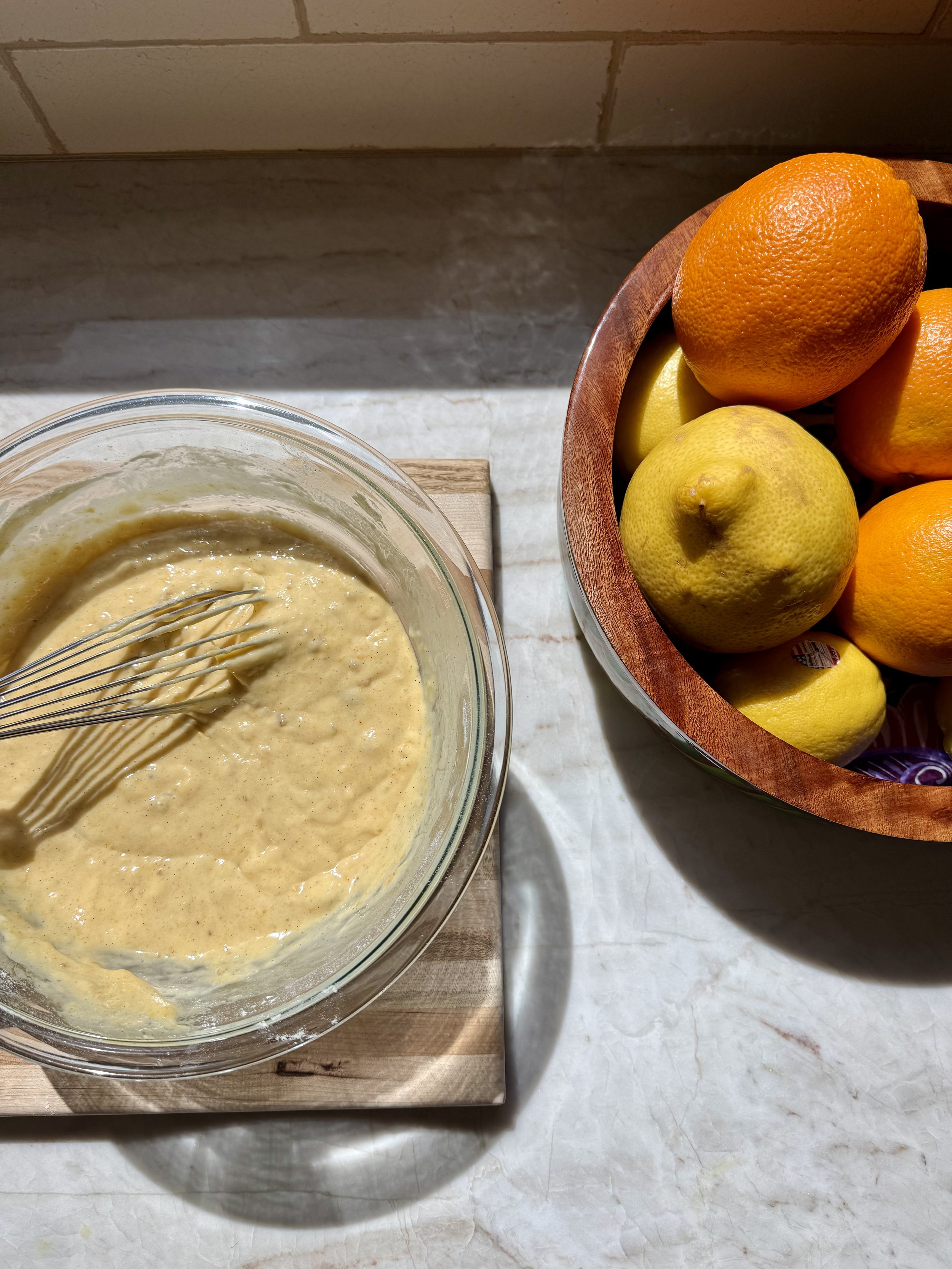 orange cake donuts batter