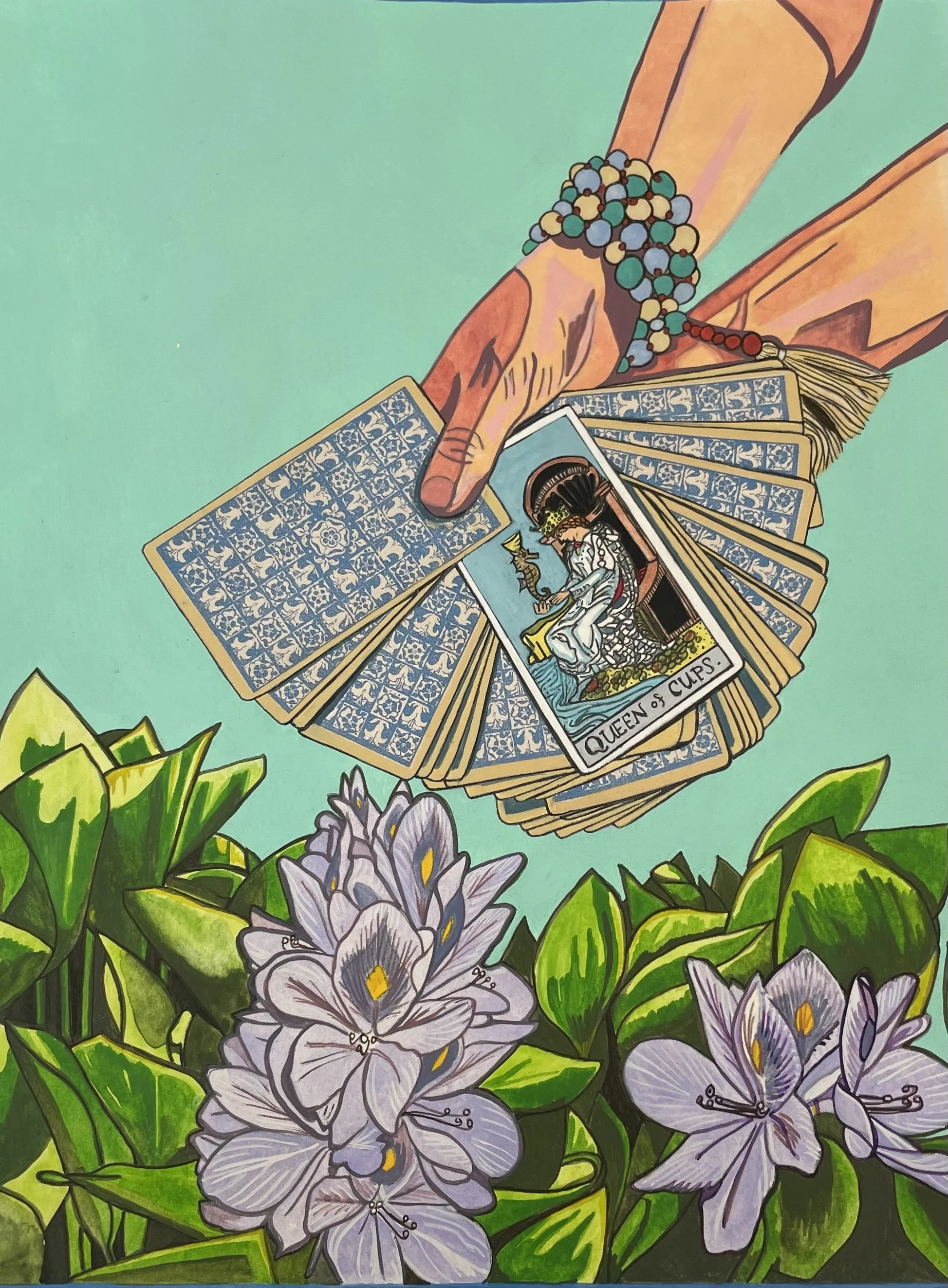 Water Hyacinth. Queen of Cups.