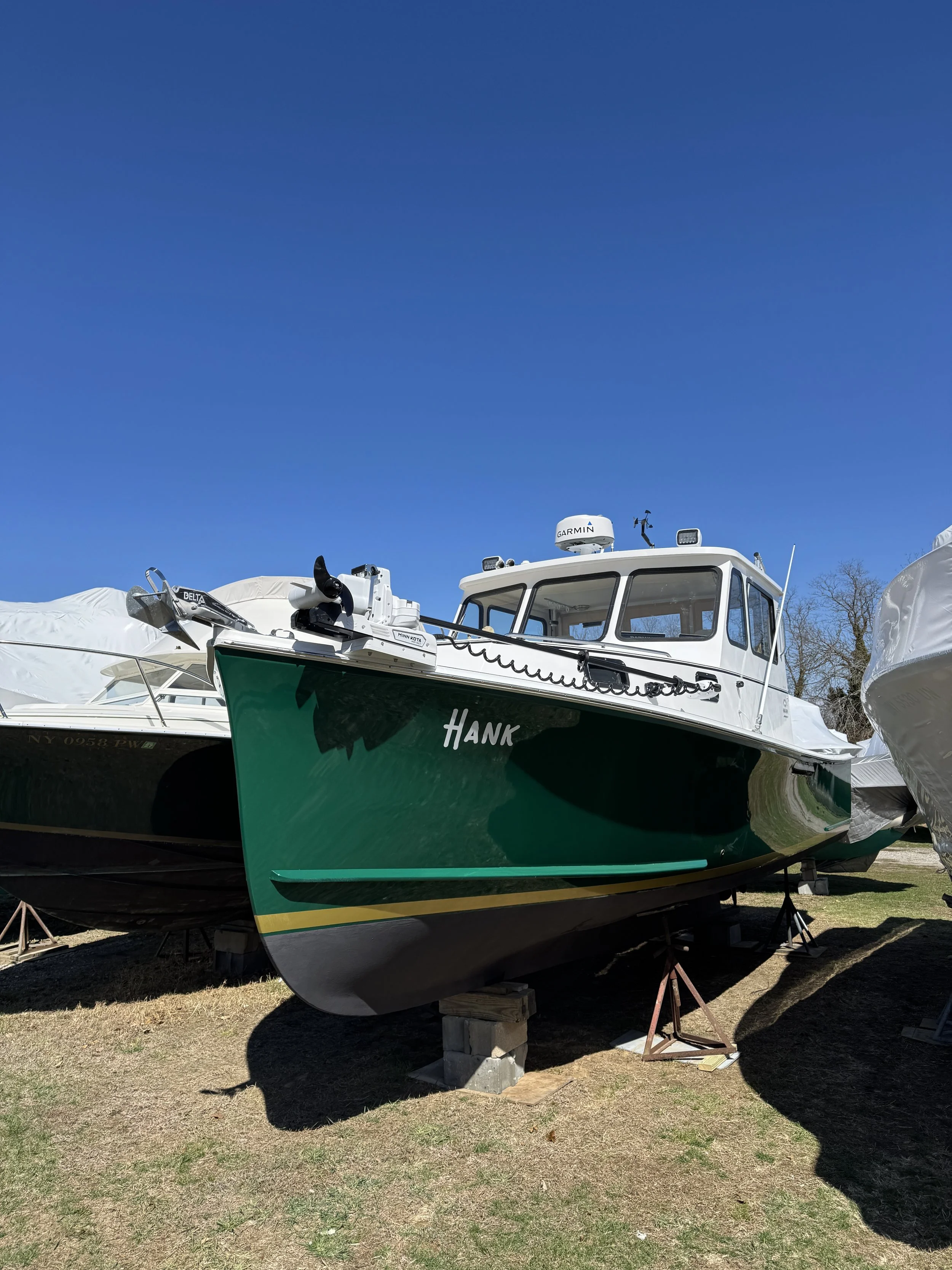 Minn Kota Instincy Quest Trolling motor installed on a down east boat