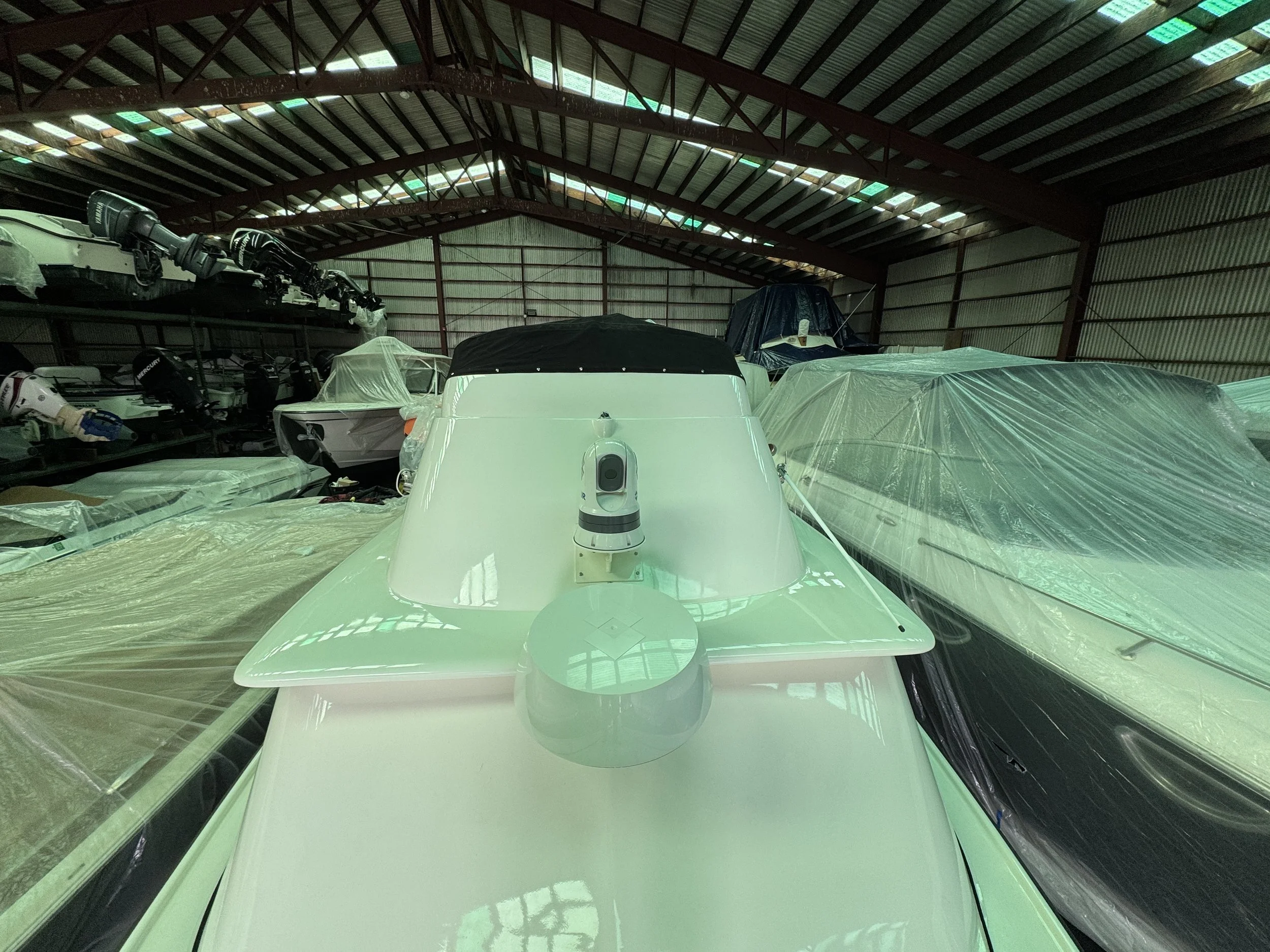 Flir M332 Night vision installed on a classic bertram 31