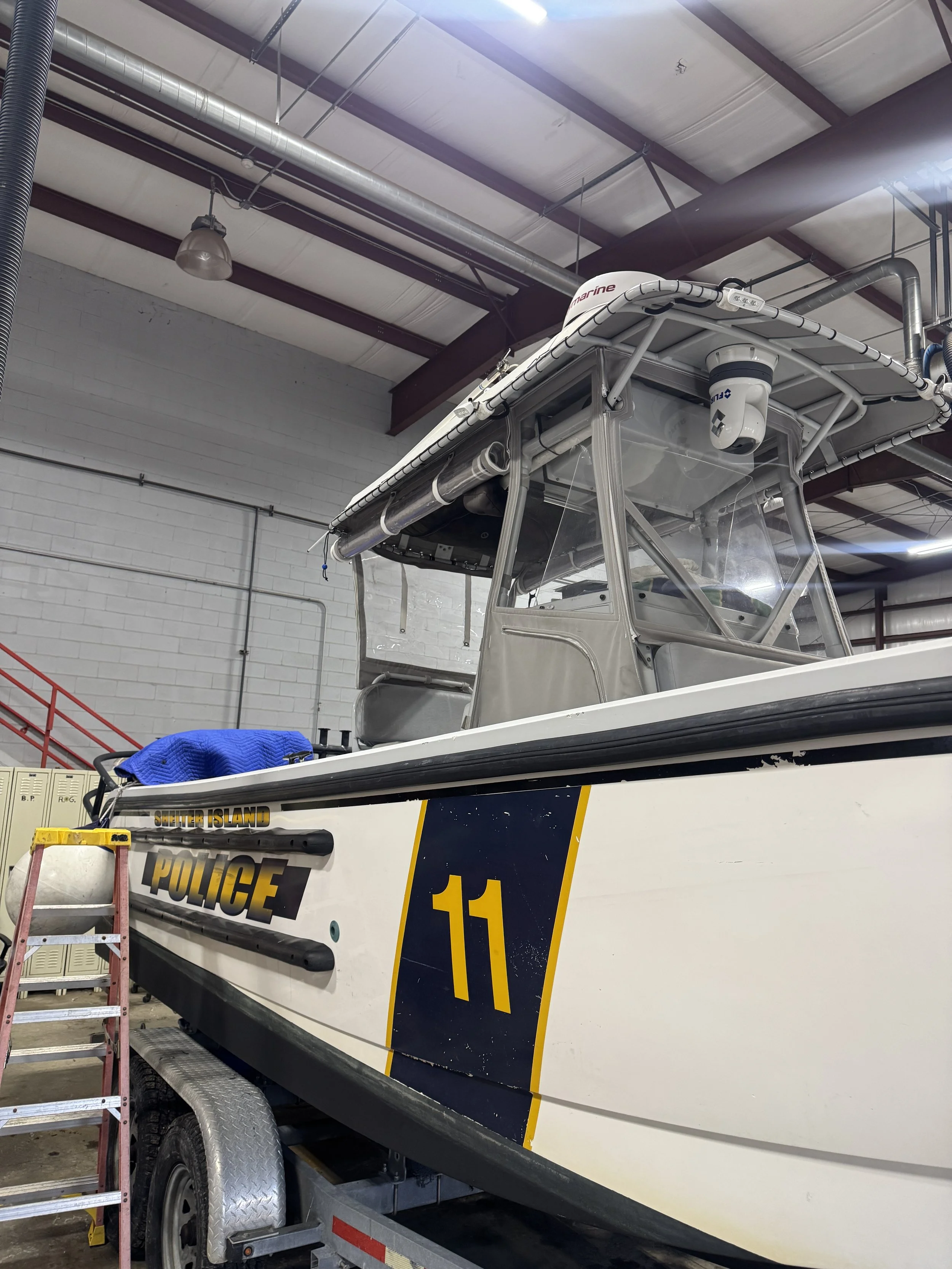 Flir M364 on a local police boat