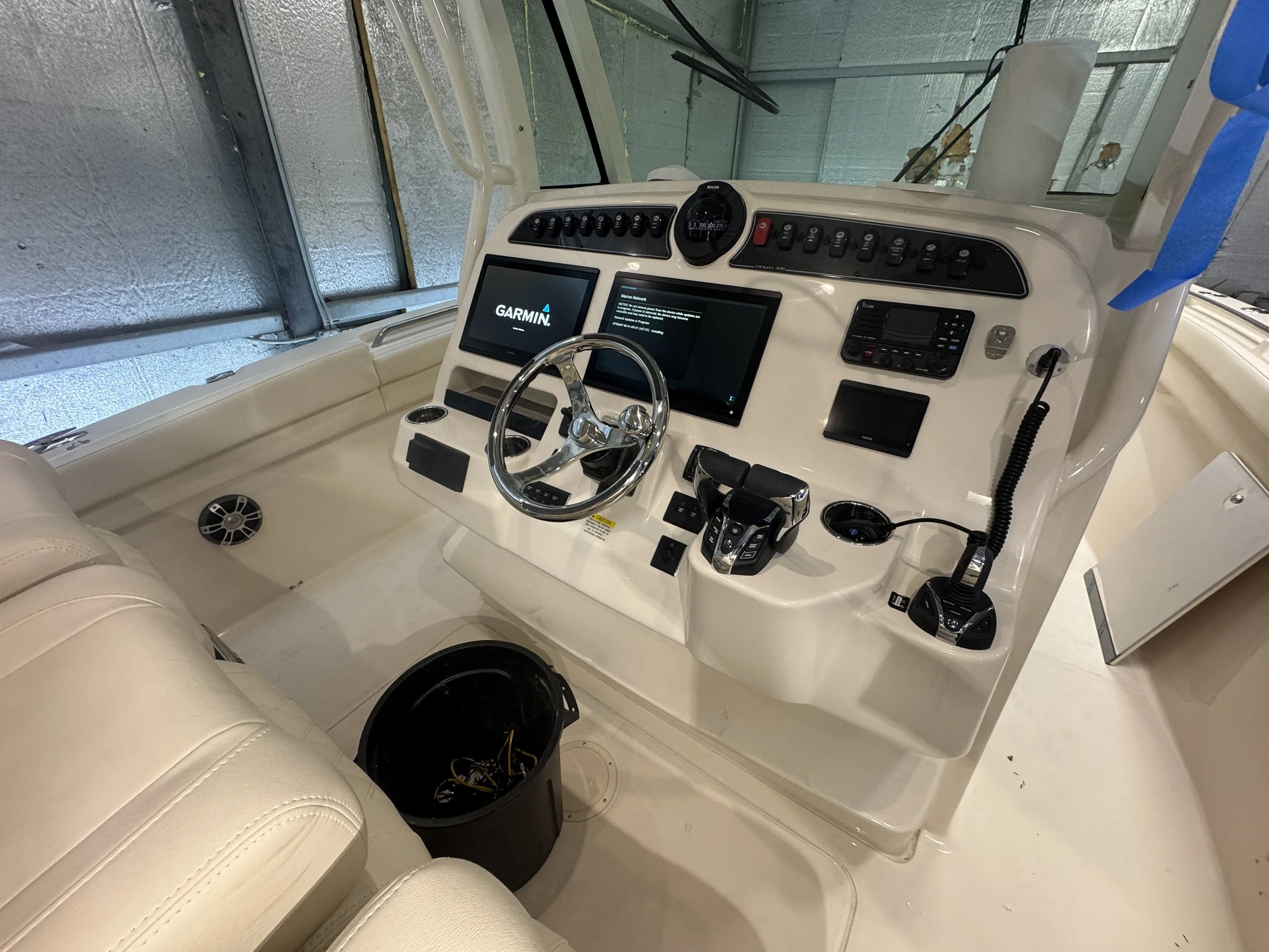 Garmin electronics install on a grady white canyon