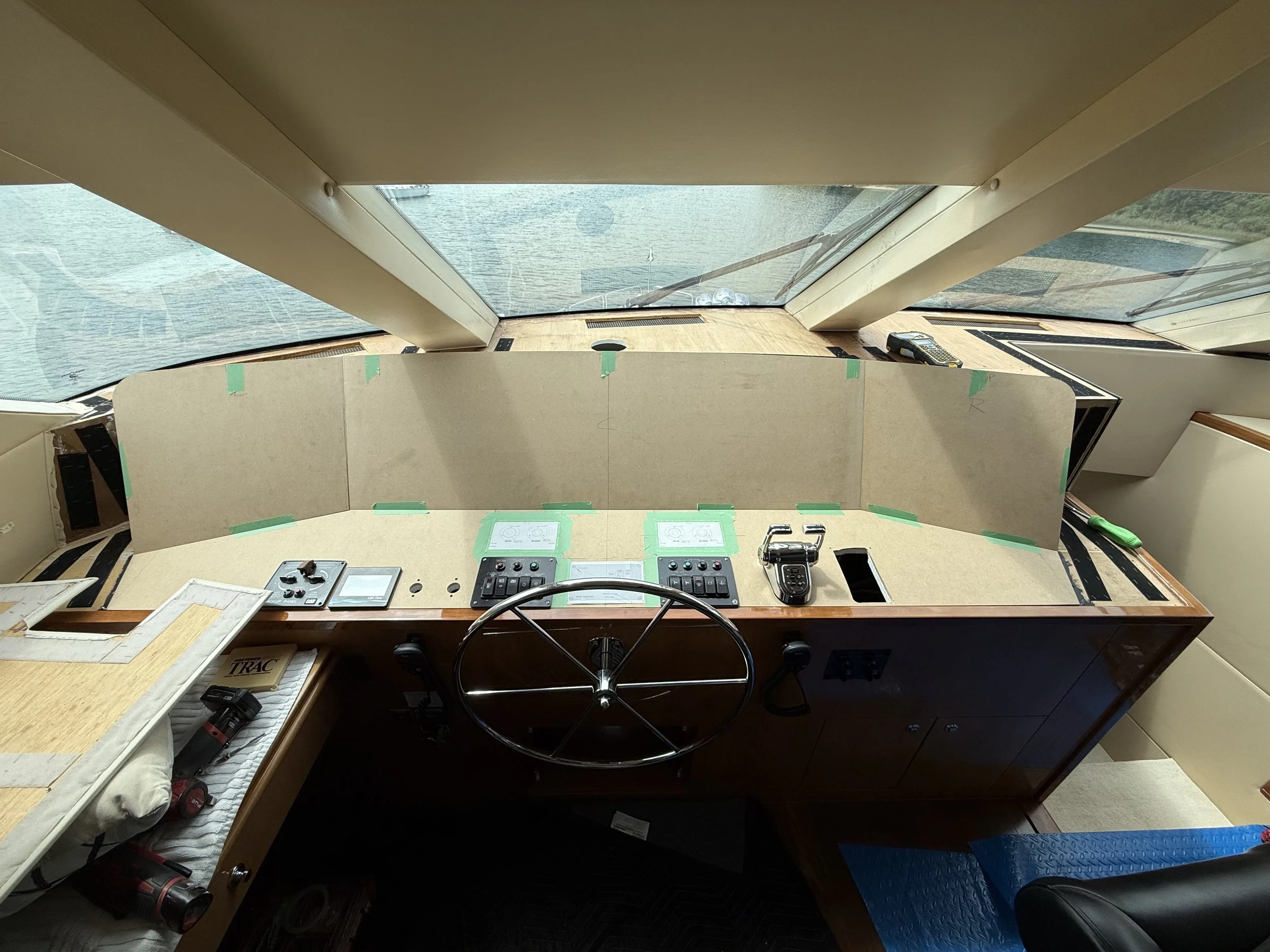 dash template for a 80 Hatteras motor yacht