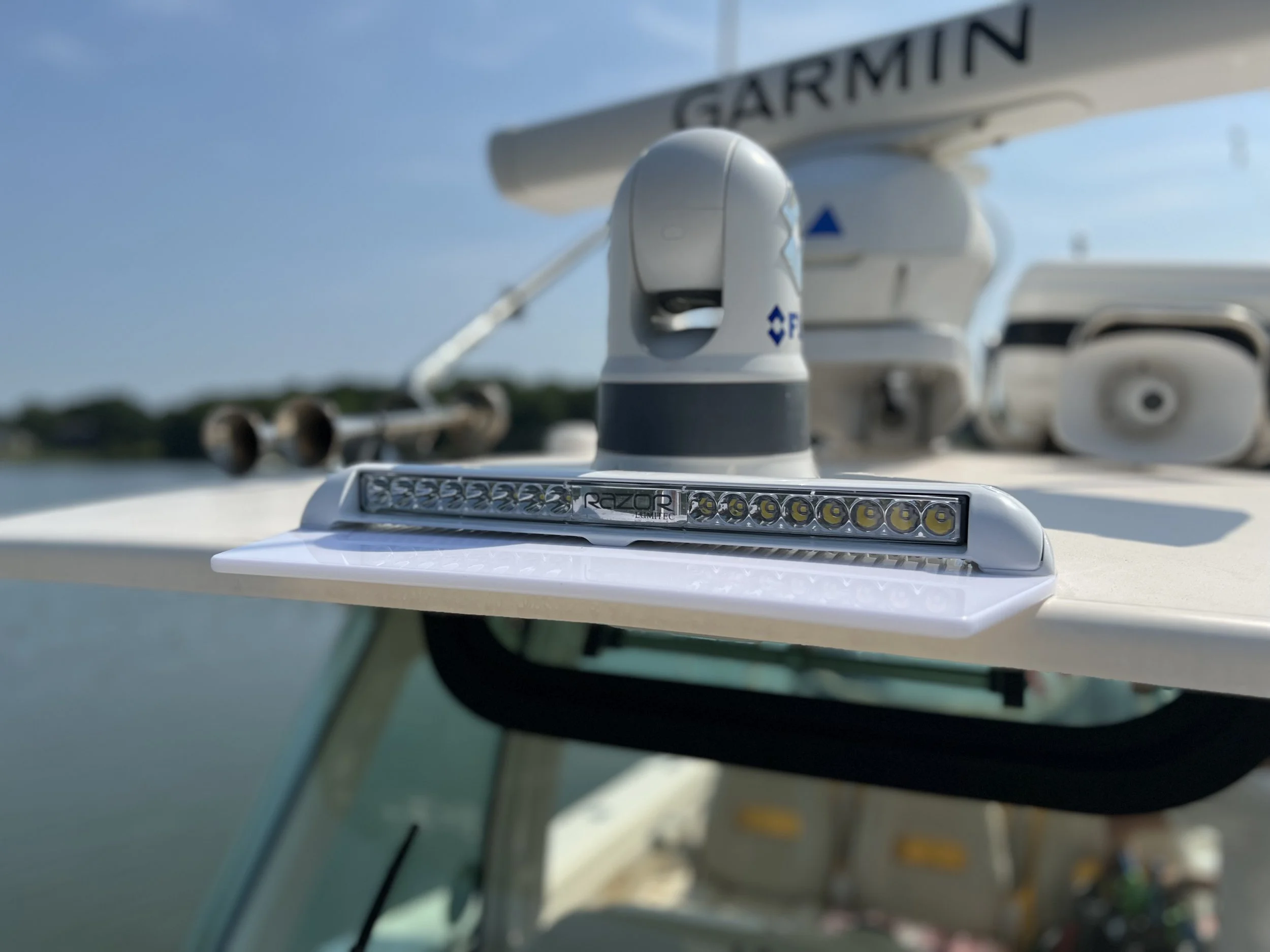 lumitec lightbar install on a grady white with a custom fairing