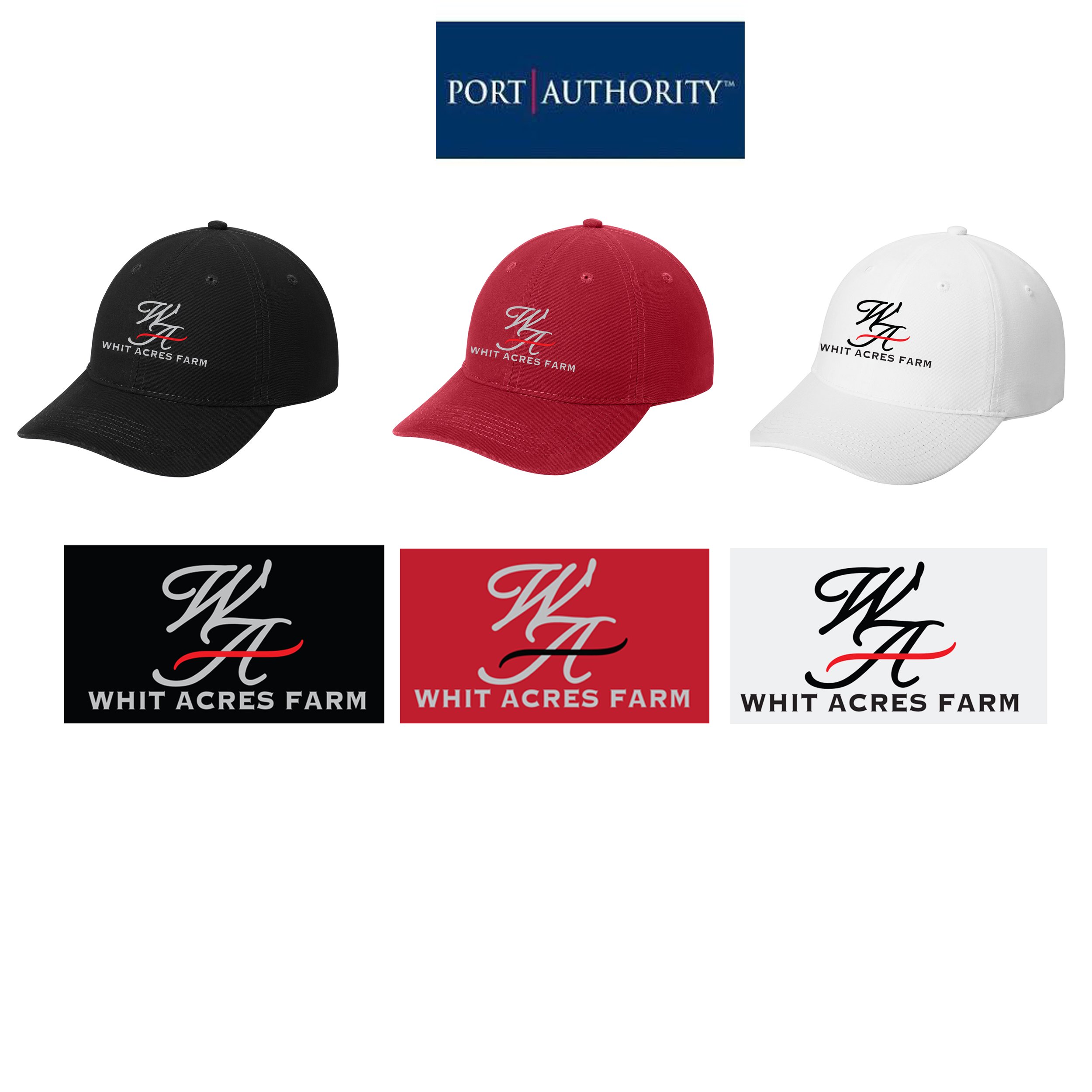Whit Acres Farm Port Authority® Brushed Twill Low Profile Cap, #CP77