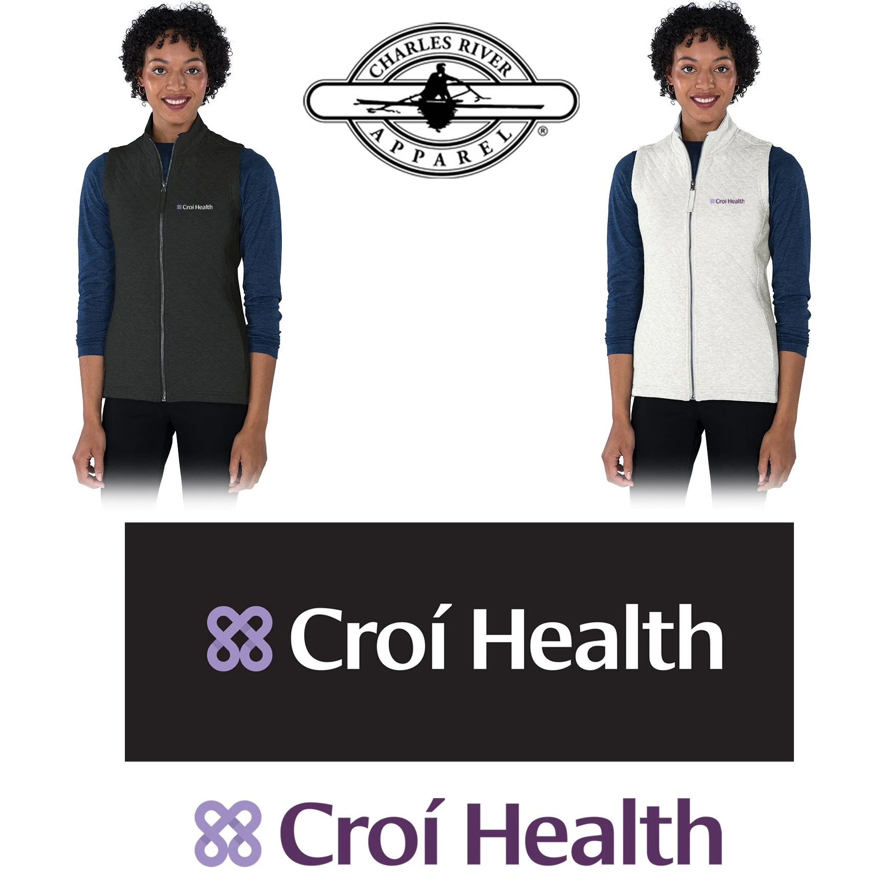 Croí Health Charles River Women’s Franconia Quilted Vest, Women’s Fit, #5375