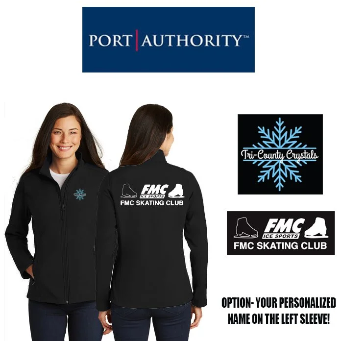 FMC Ice Sports Franklin Port Authority® Ladies Core Soft Shell Jacket, Ladies Fit, #L317 (OFFICIAL JACKET)