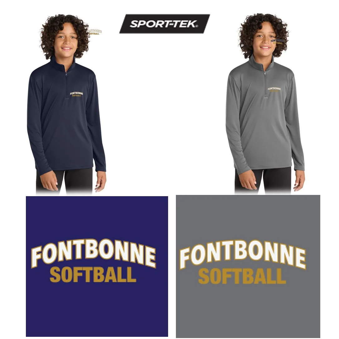 Fontbonne Academy Softball Sport-Tek® Youth PosiCharge ®Competitor™ 1/4-Zip Pullover, Light Weight, Youth Fit, #YST357