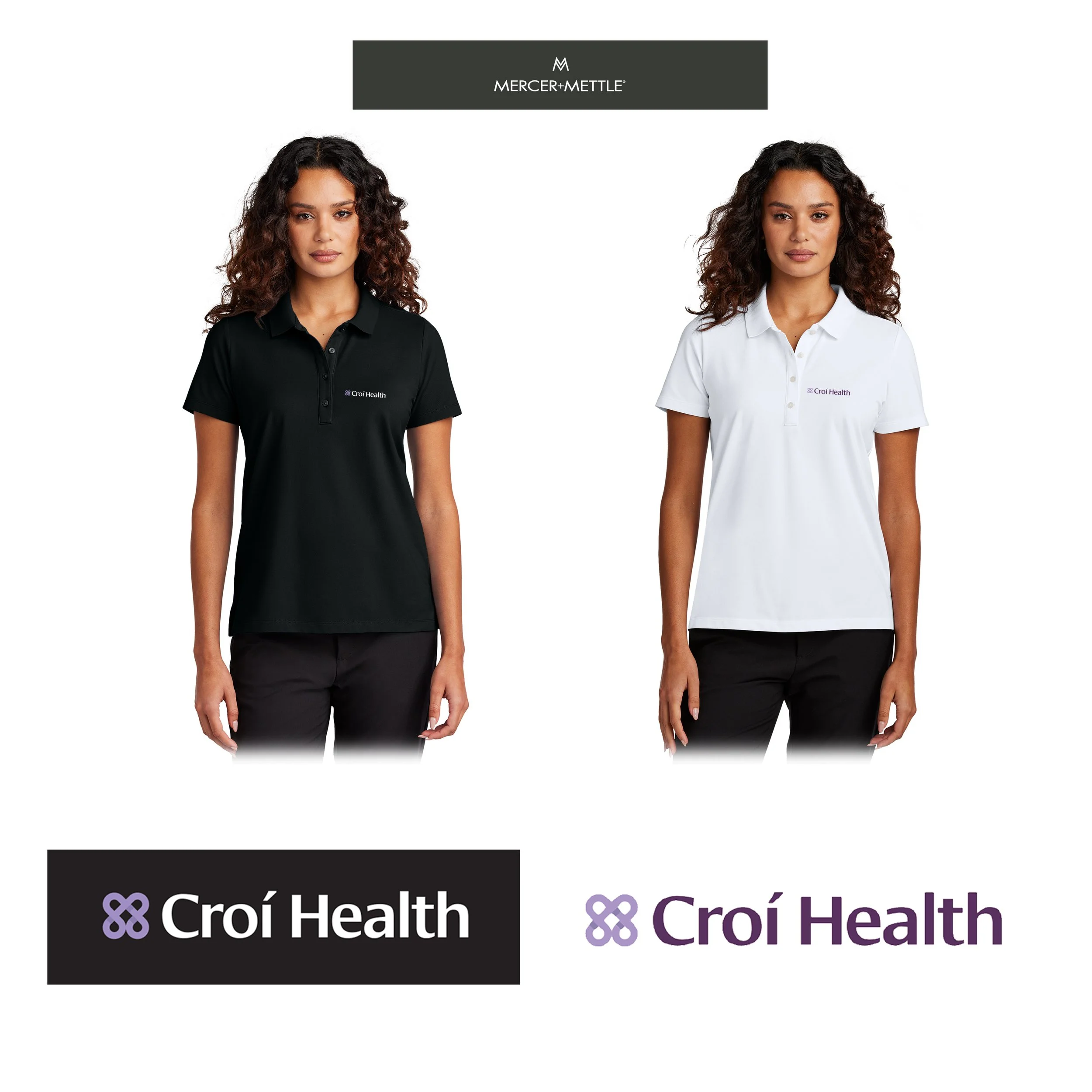 Croí Health Mercer+Mettle® Women’s Stretch Pique Polo, Cotton-Poly, Women’s Fit, #MM1005