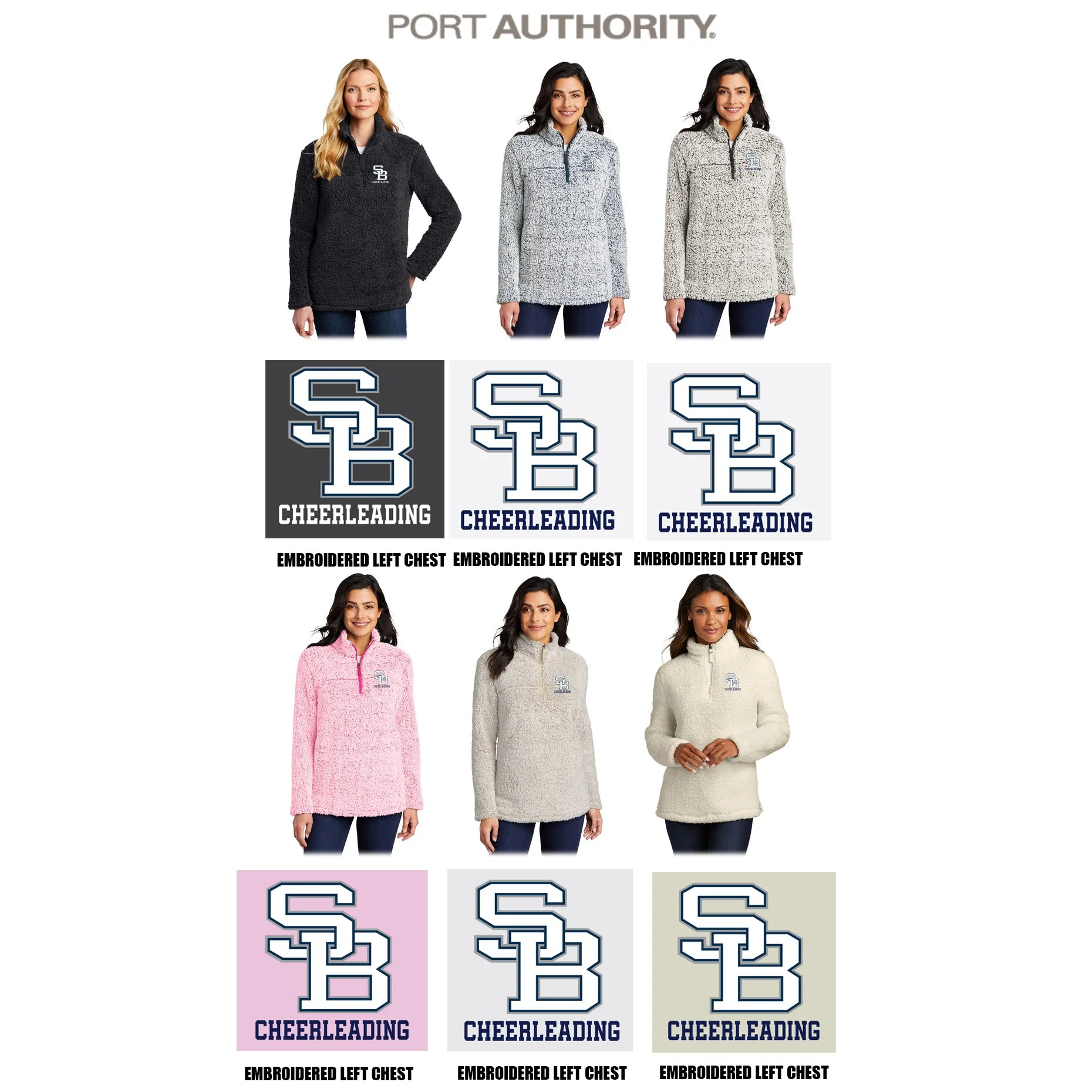 Somerset Berkley Regional High School Cheer Port Authority® Ladies Cozy 1/4-Zip Fleece #L130