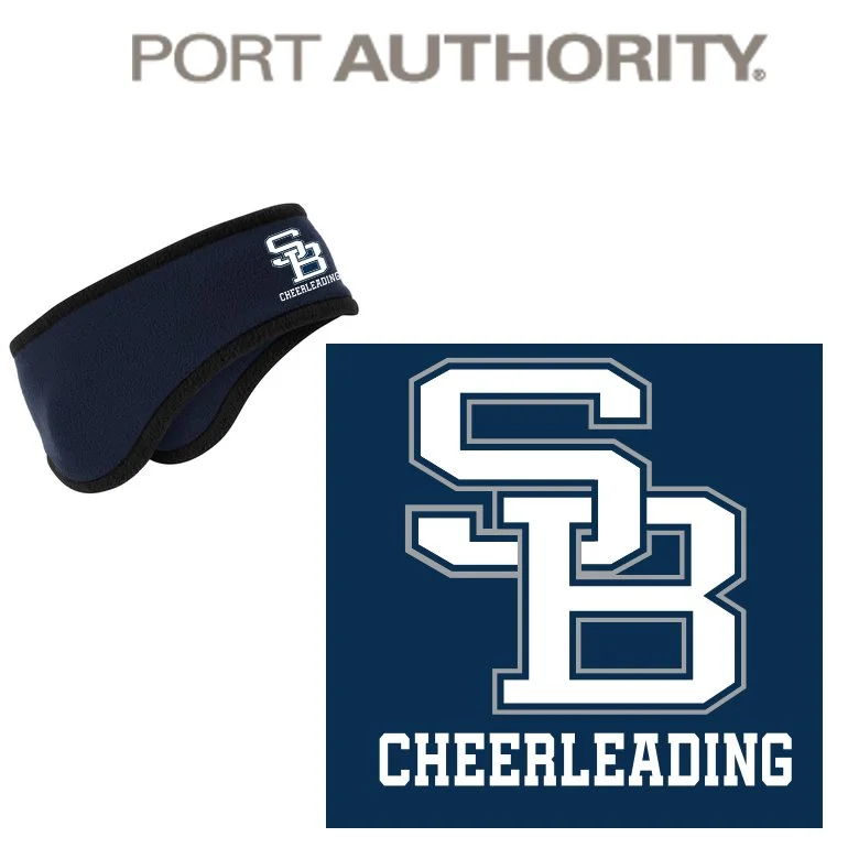 Somerset Berkley Regional High School Cheer Port Authority® Two-Color Fleece Headband (Navy with Black Trim) #C916