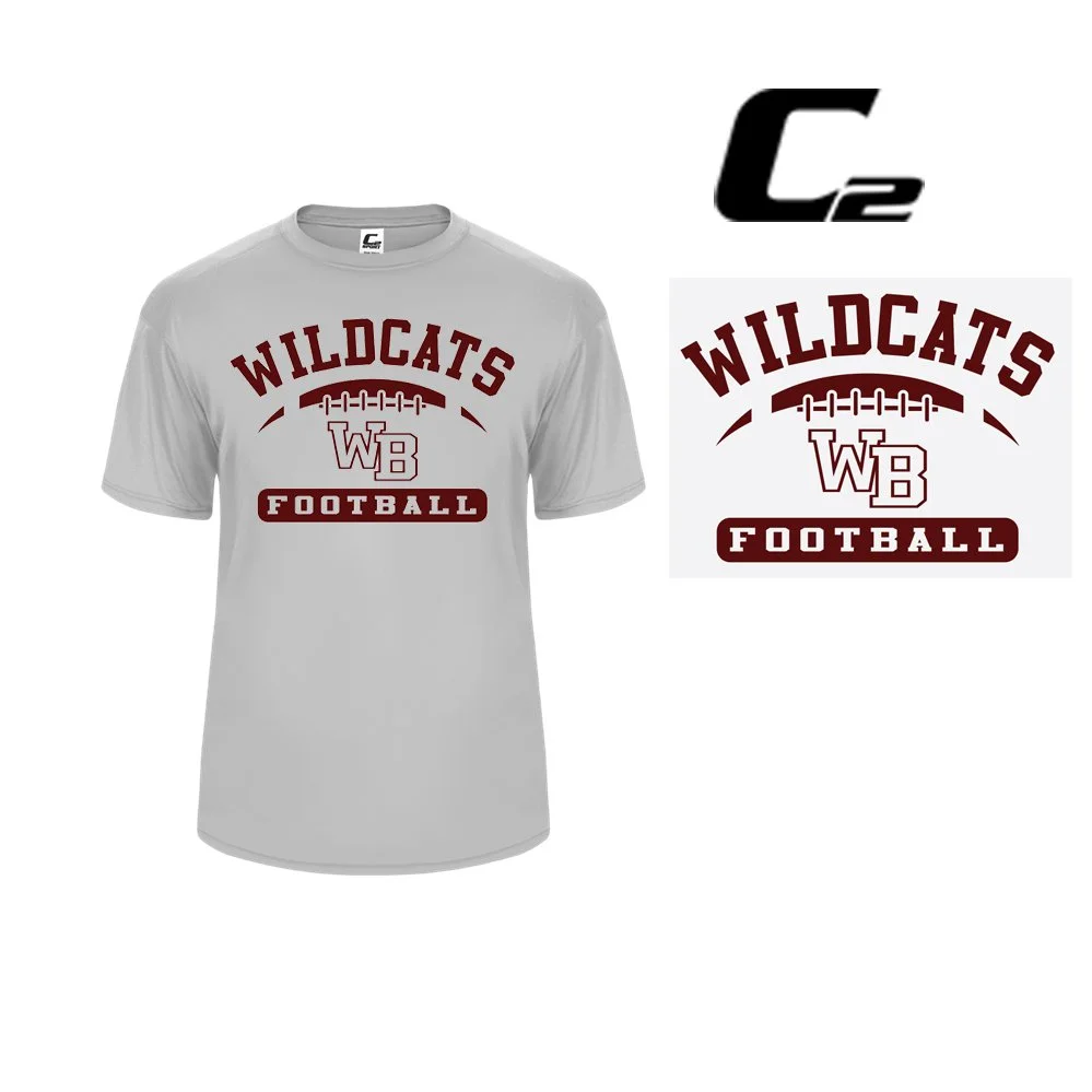 West Bridgewater Gridiron Club Badger Brand C2 Short Sleeve Performance Tee Player Pack #510000