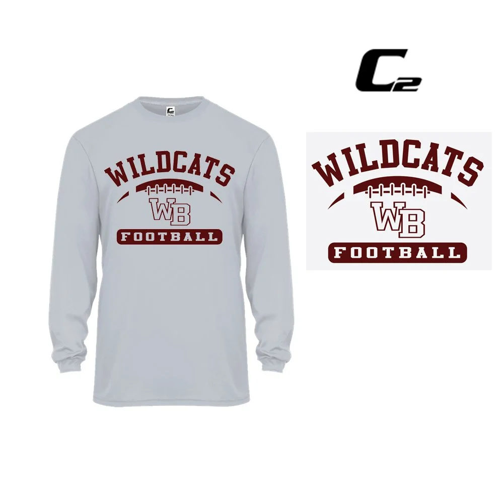 West Bridgewater Gridiron Club Badger Brand C2 Long Sleeve Performance Tee Player Pack #510400