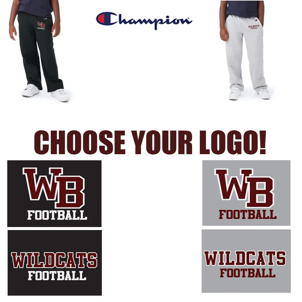 West Bridgewater Gridiron Club Champion Youth Powerblend® Open-Bottom Fleece Pant with Pockets #P890
