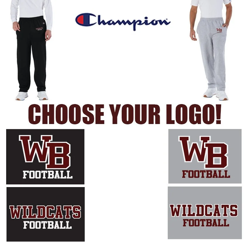 West Bridgewater Gridiron Club Champion Adult Powerblend® Open-Bottom Fleece Pant with Pockets #P800