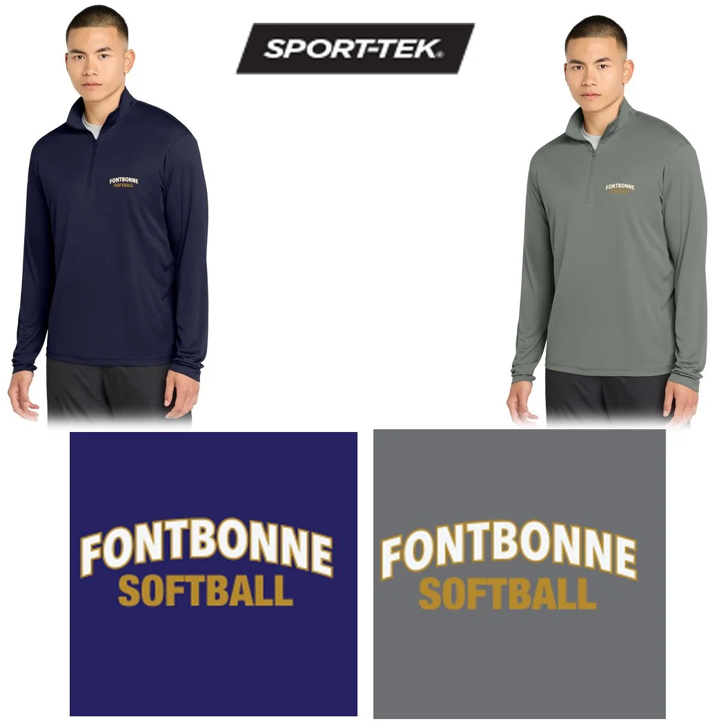 Fontbonne Academy Softball Sport-Tek® PosiCharge® Competitor™ 1/4-Zip Pullover, Light Weight, Adult Unisex/Men’s Fit, ST357