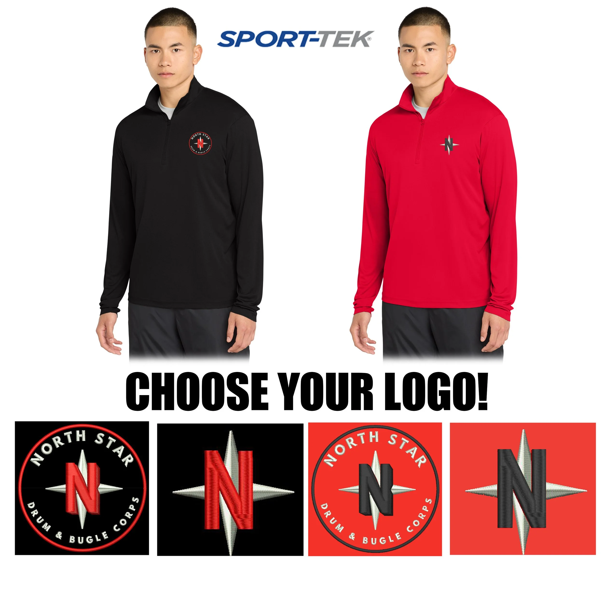 North Star Drum & Bugle Corps Sport-Tek® PosiCharge® Competitor™ 1/4-Zip Pullover, adult Unisex/Men’s Fit, #ST357