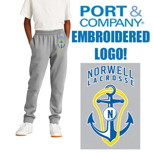 Norwell Girls Youth Lacrosse Port & Company ® Youth Core Fleece Jogger (Athletic Heather) #PC78YJ