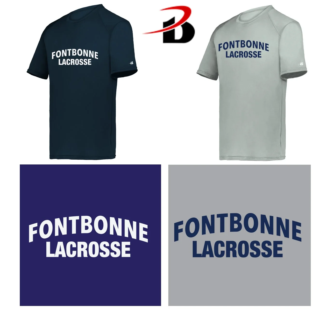 Fontbonne Academy Lacrosse Badger Brand Youth Unisex B-Core Performance Material Short Sleeve Tee, Youth Unisex Fit, #210400
