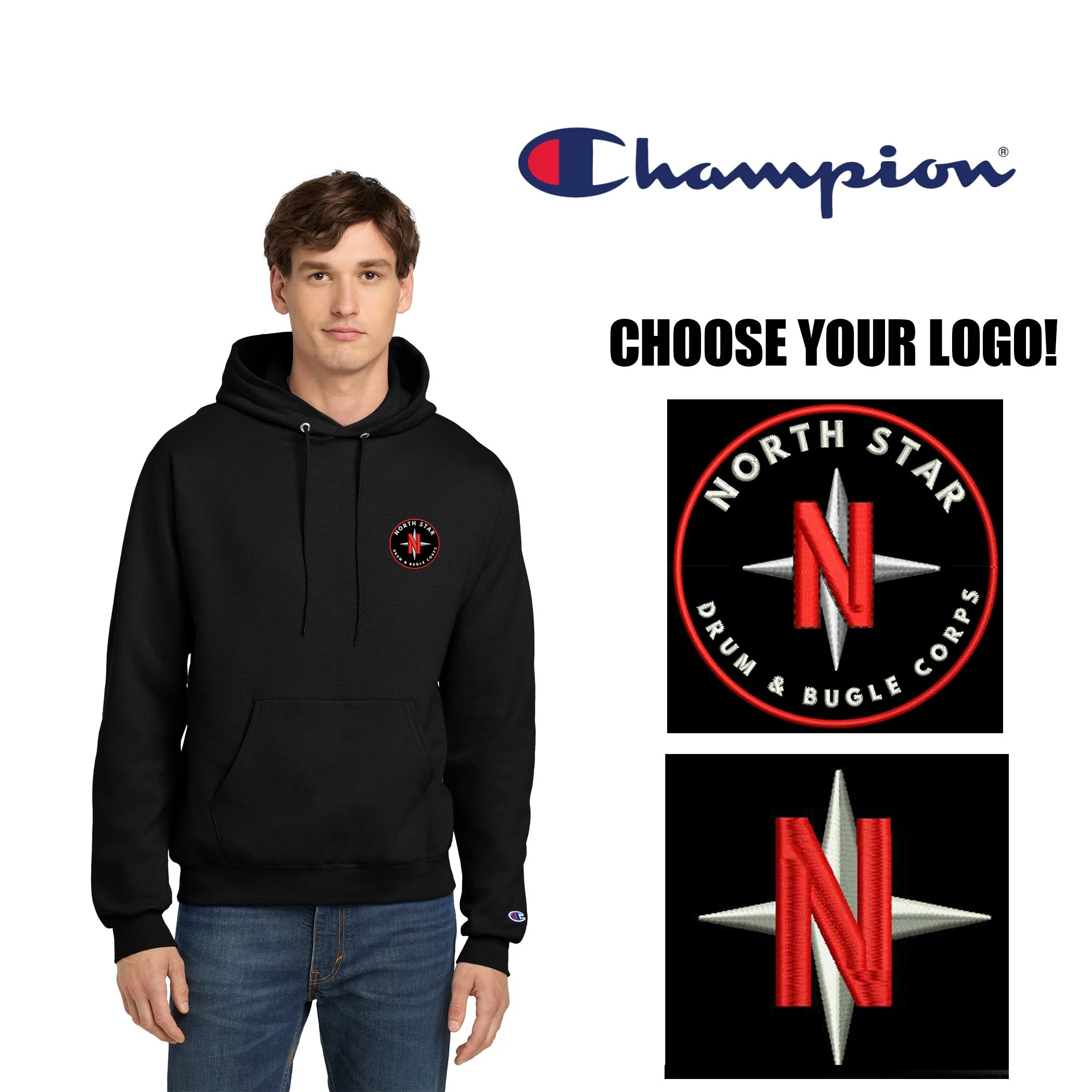 North Star Drum & Bugle Corps Champion® Powerblend® Pullover Hoodie, #S700