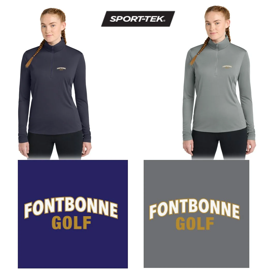 Fontbonne Academy Golf Sport-Tek® Women's PosiCharge® Competitor™ 1/4-Zip Pullover, Light Weight, Ladies Fit, LST357