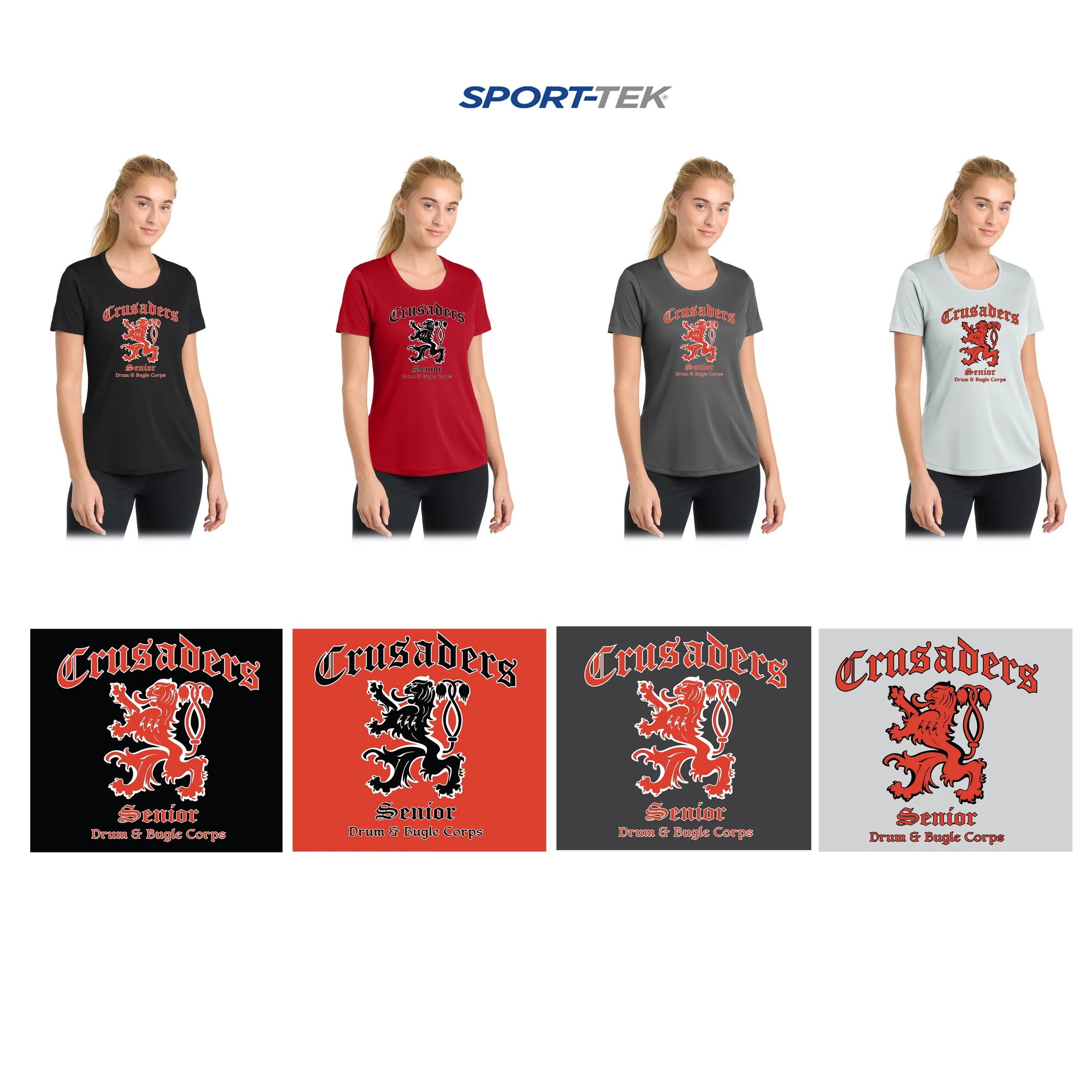 Crusaders Sr. Corps Sport-Tek® Women's PosiCharge® Competitor™ Tee, 1 Color Print, Women’s Fit, #LST350