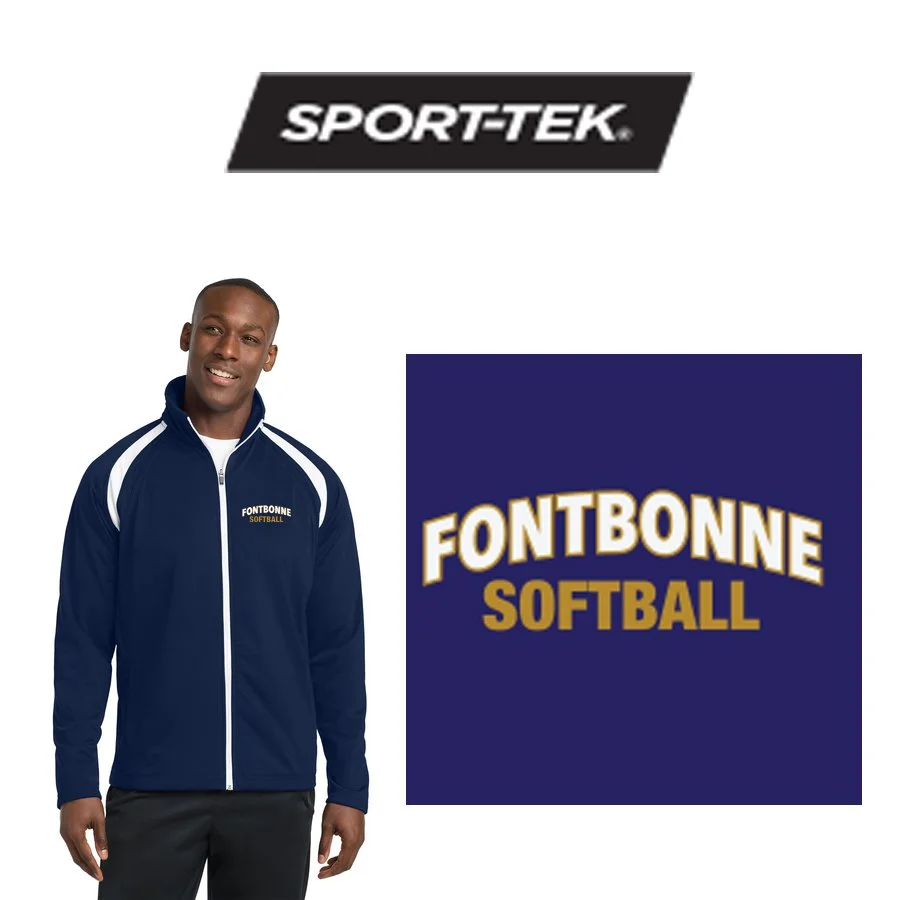 Fontbonne Academy Softball Sport-Tek® Tricot Track Jacket, Adult Unisex/Mens Fit, #JST90