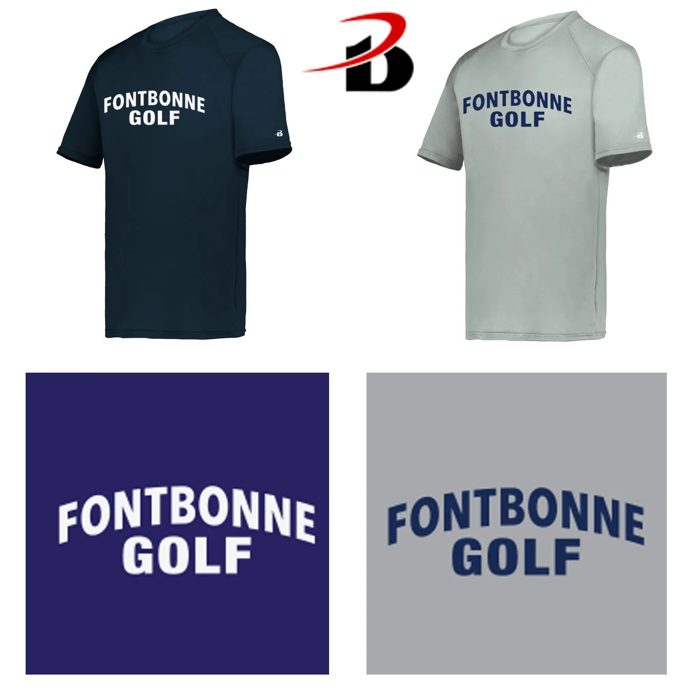 Fontbonne Academy Golf Badger Brand Youth Unisex B-Core Performance Material Short Sleeve Tee, Youth Unisex Fit, #210400